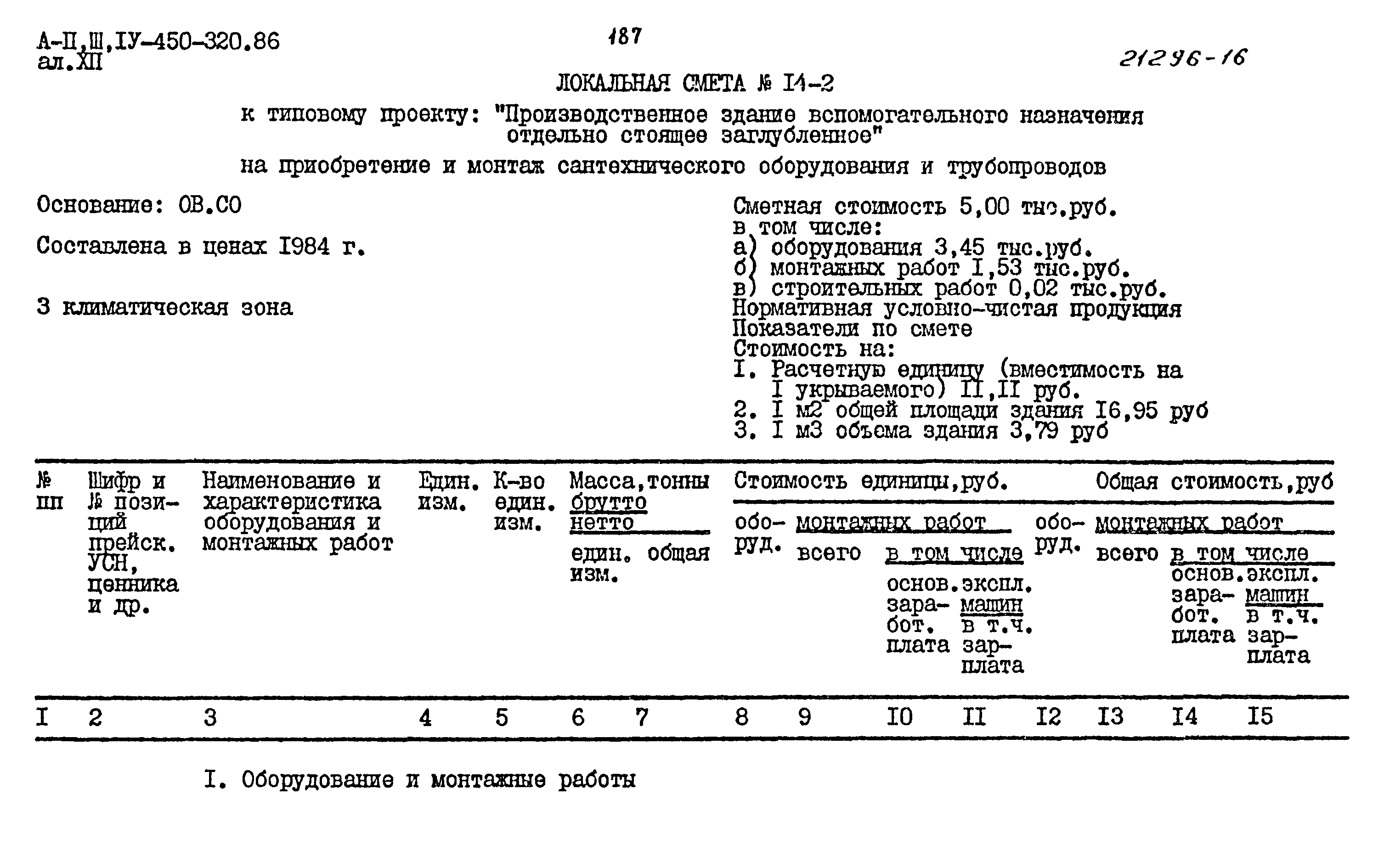Типовой проект А-II,III,IV-450-320.86