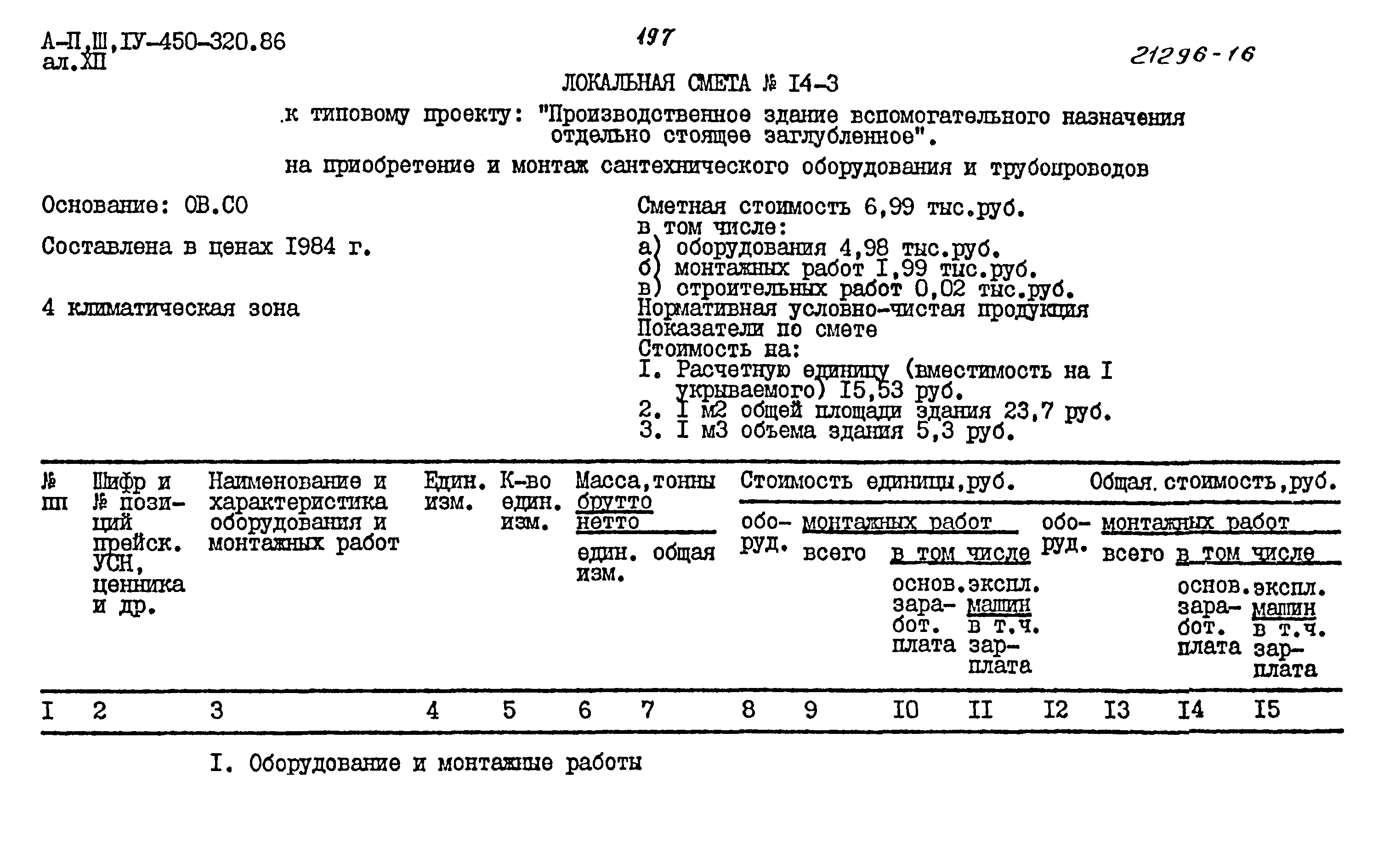 Типовой проект А-II,III,IV-450-320.86
