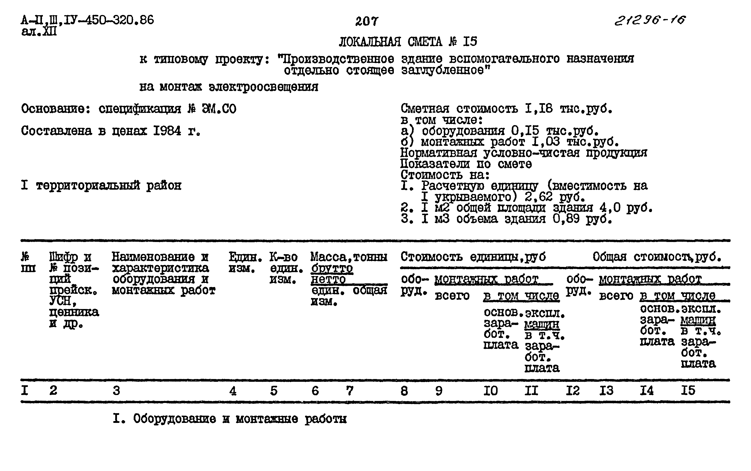 Типовой проект А-II,III,IV-450-320.86
