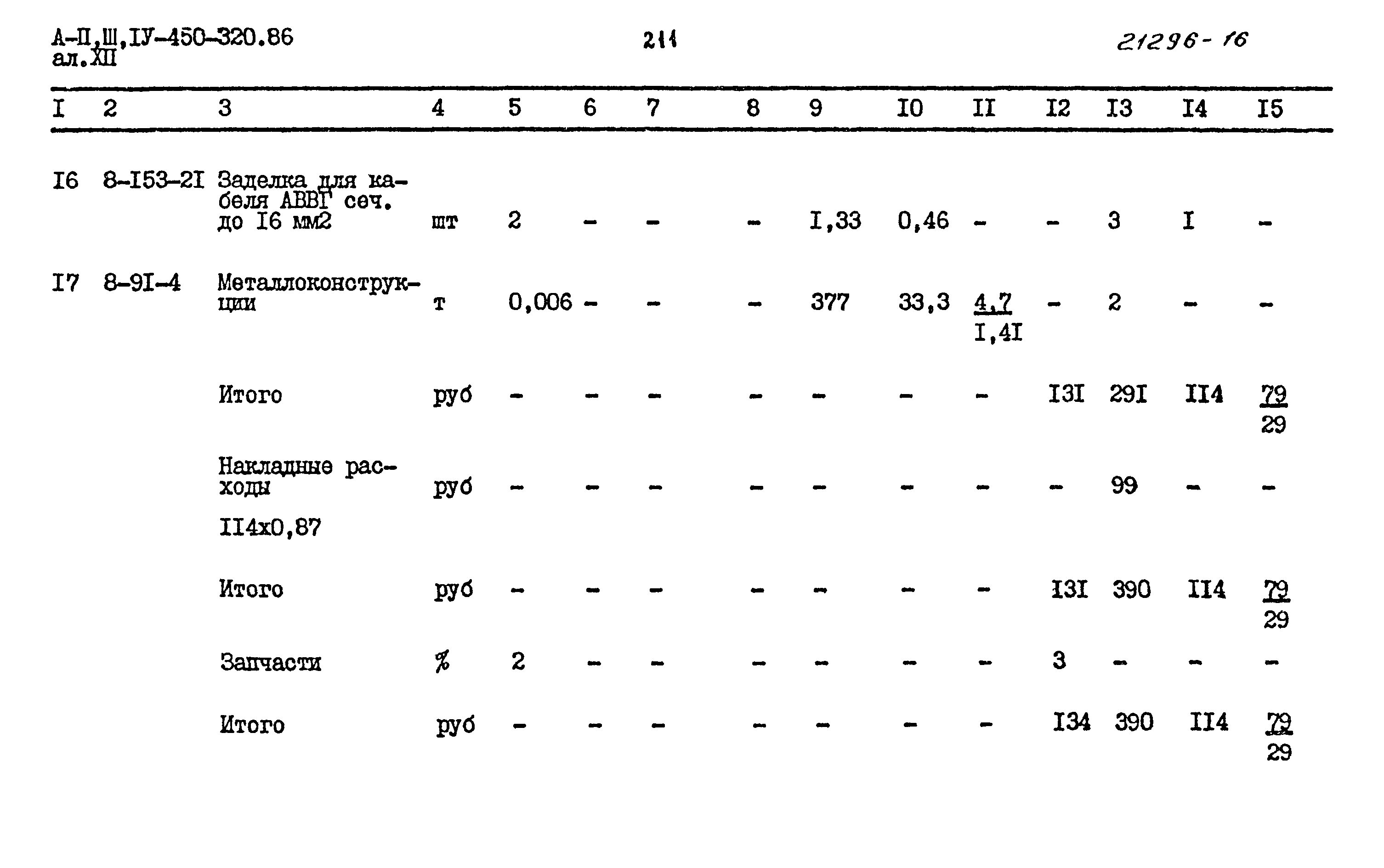Типовой проект А-II,III,IV-450-320.86