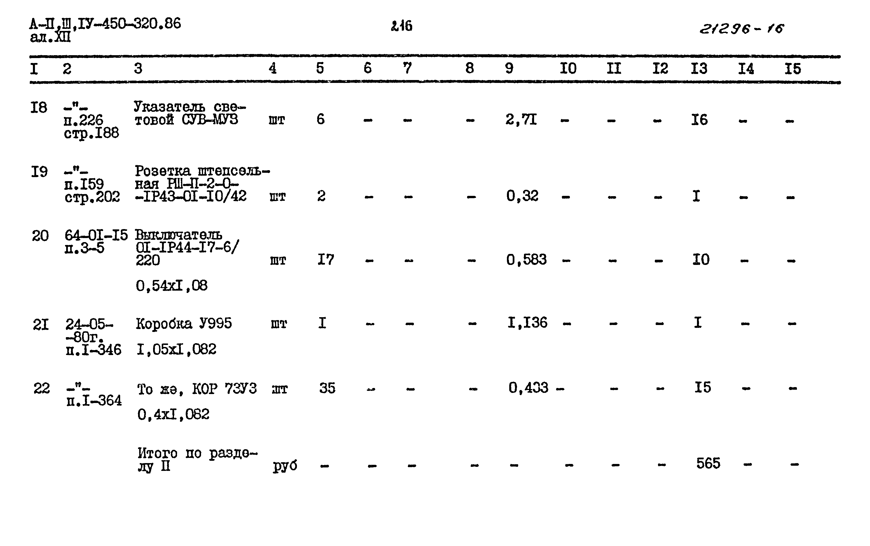 Типовой проект А-II,III,IV-450-320.86