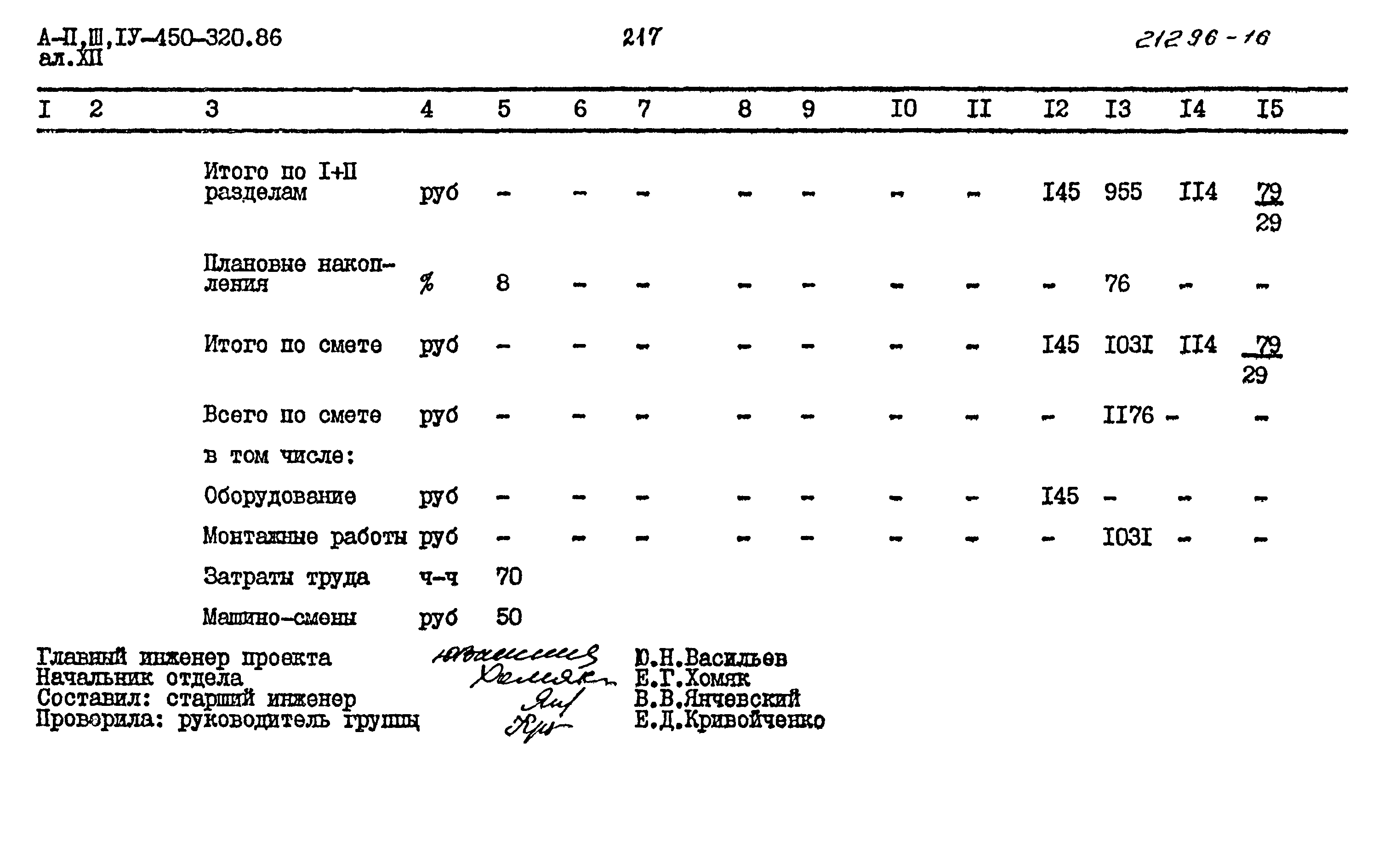 Типовой проект А-II,III,IV-450-320.86