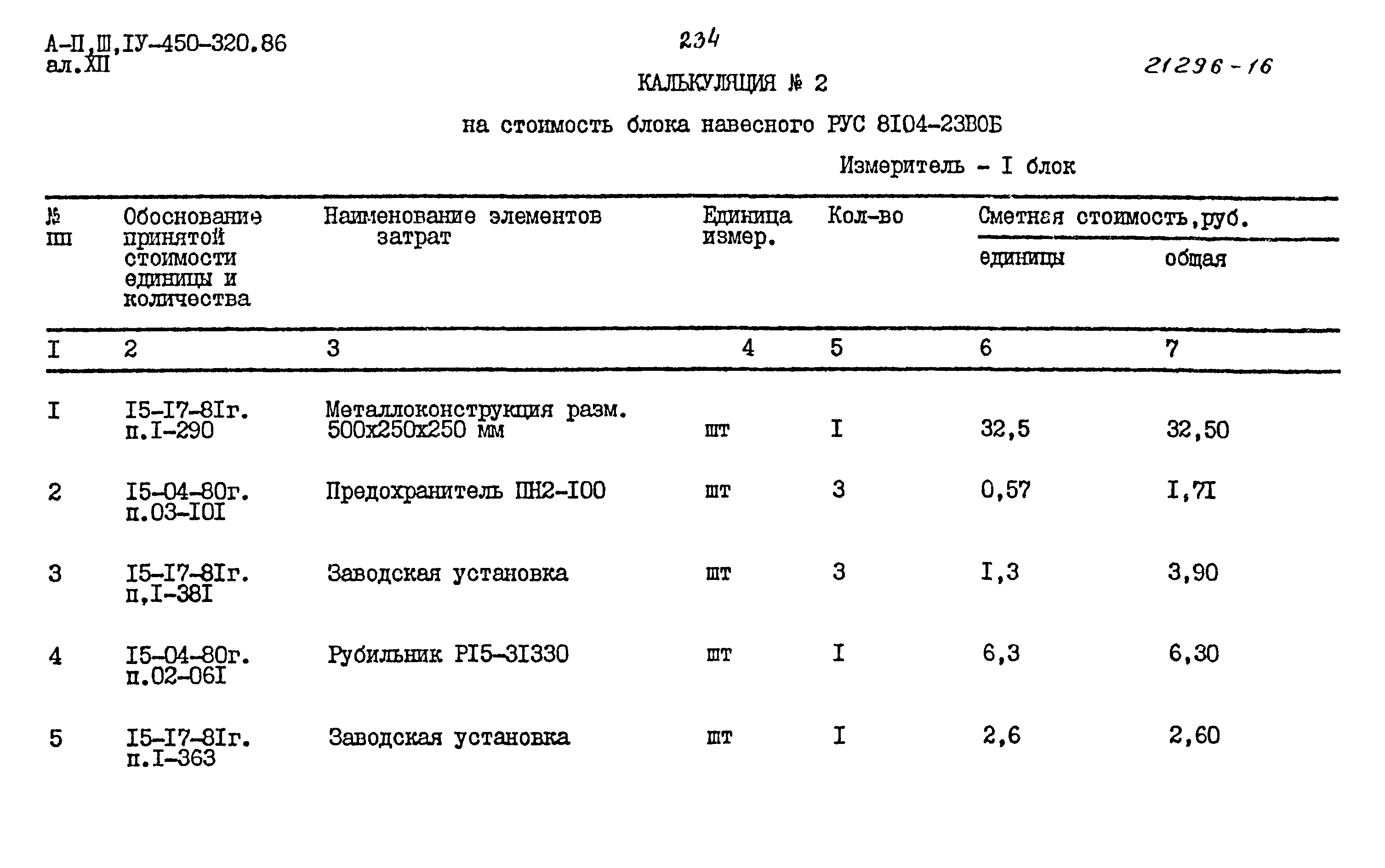 Типовой проект А-II,III,IV-450-320.86