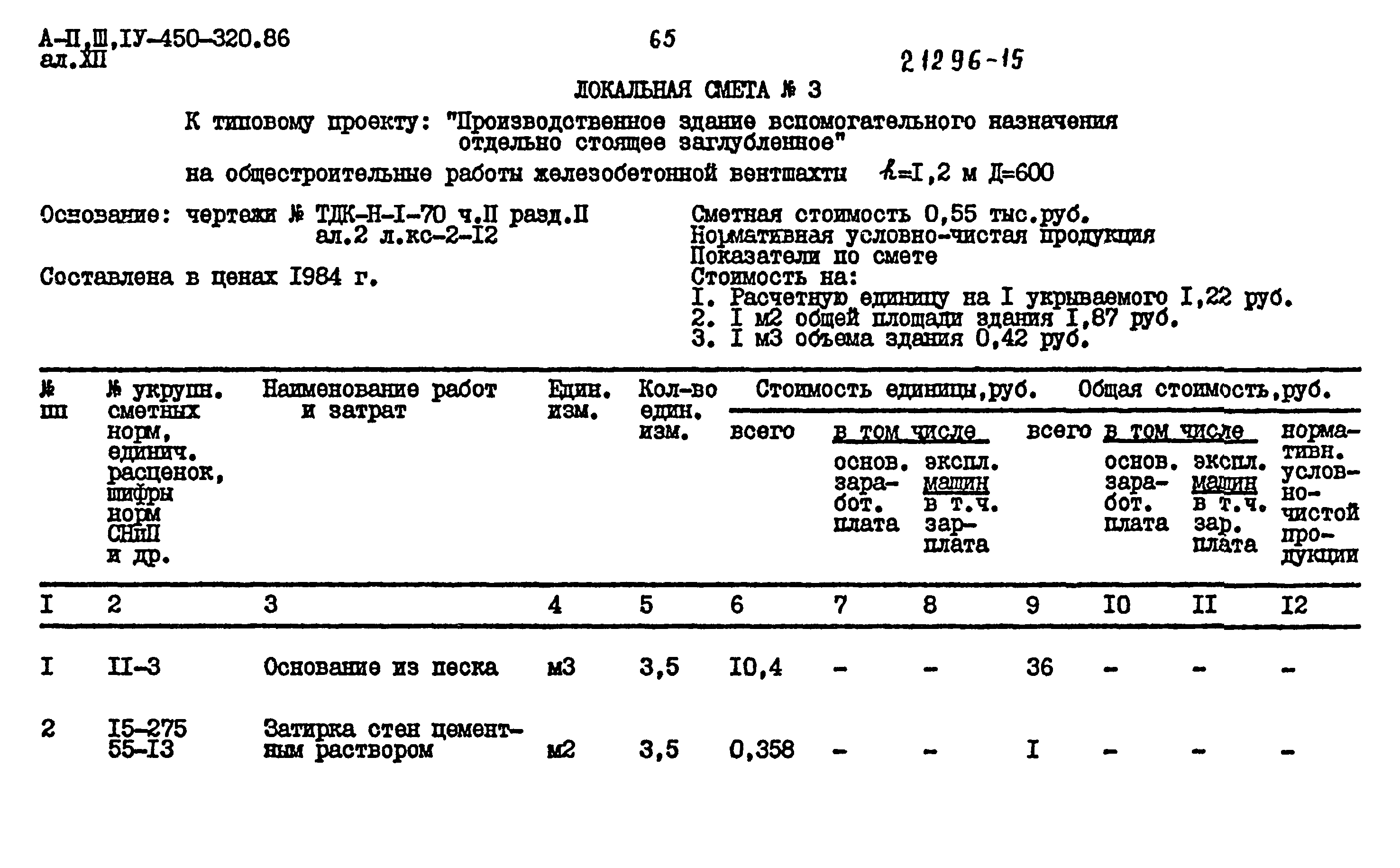 Типовой проект А-II,III,IV-450-320.86