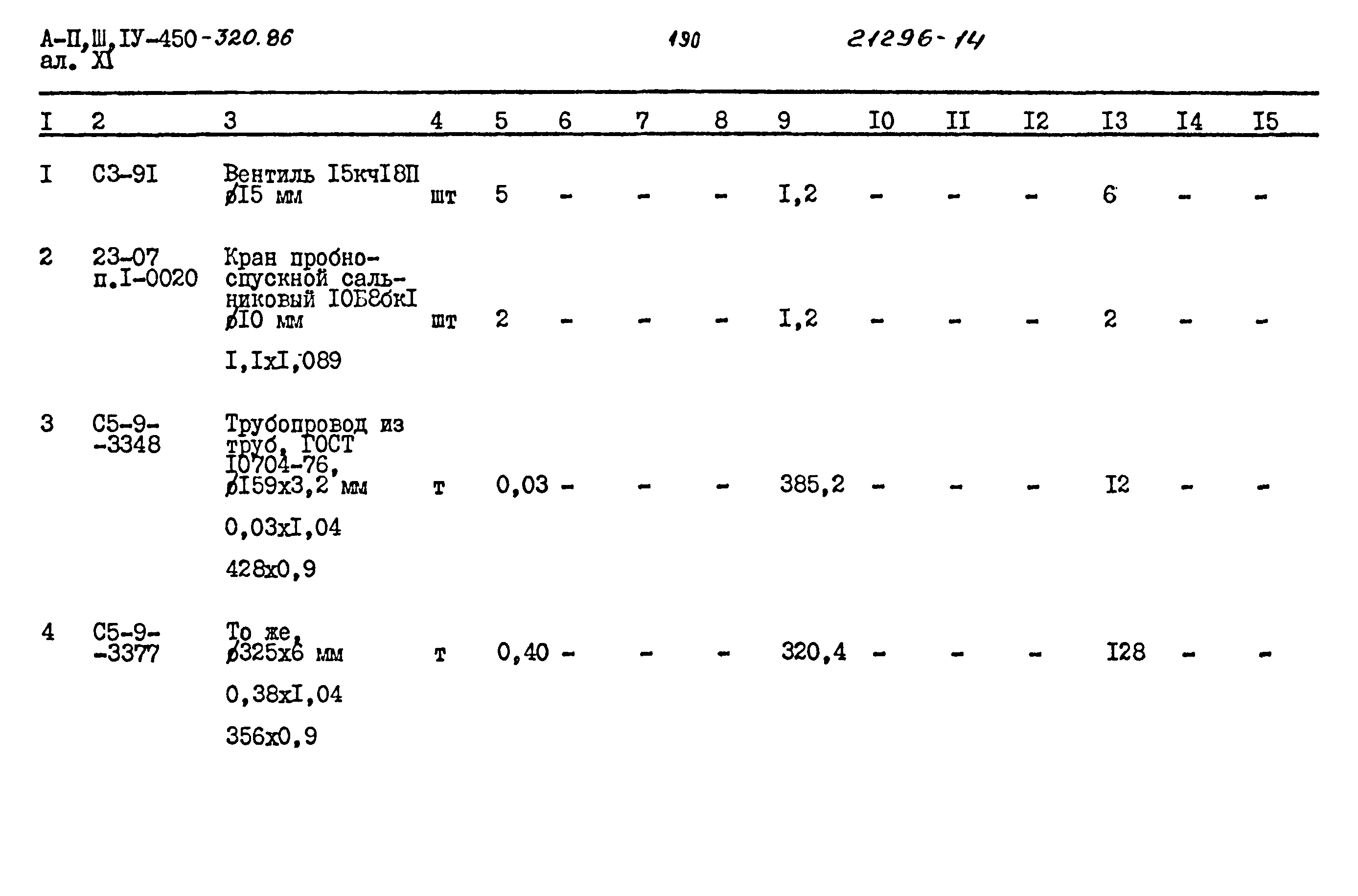 Типовой проект А-II,III,IV-450-320.86