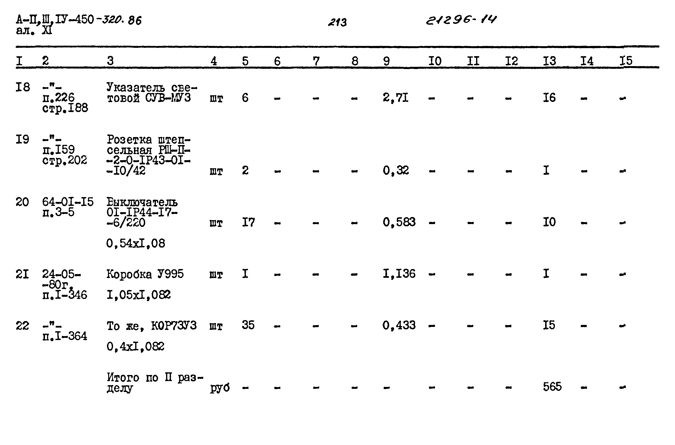Типовой проект А-II,III,IV-450-320.86