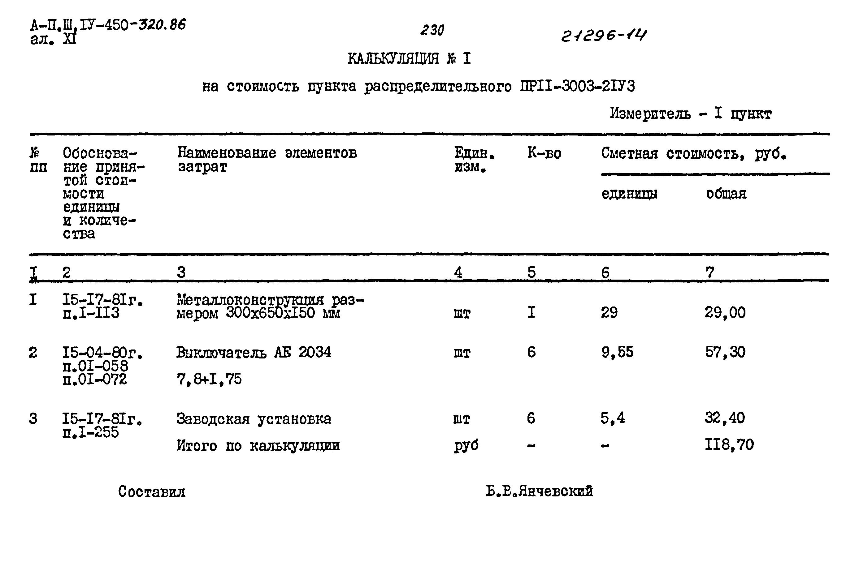 Типовой проект А-II,III,IV-450-320.86