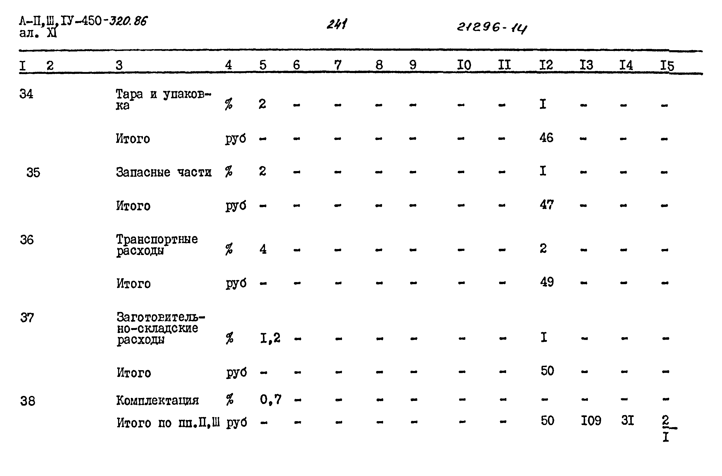 Типовой проект А-II,III,IV-450-320.86