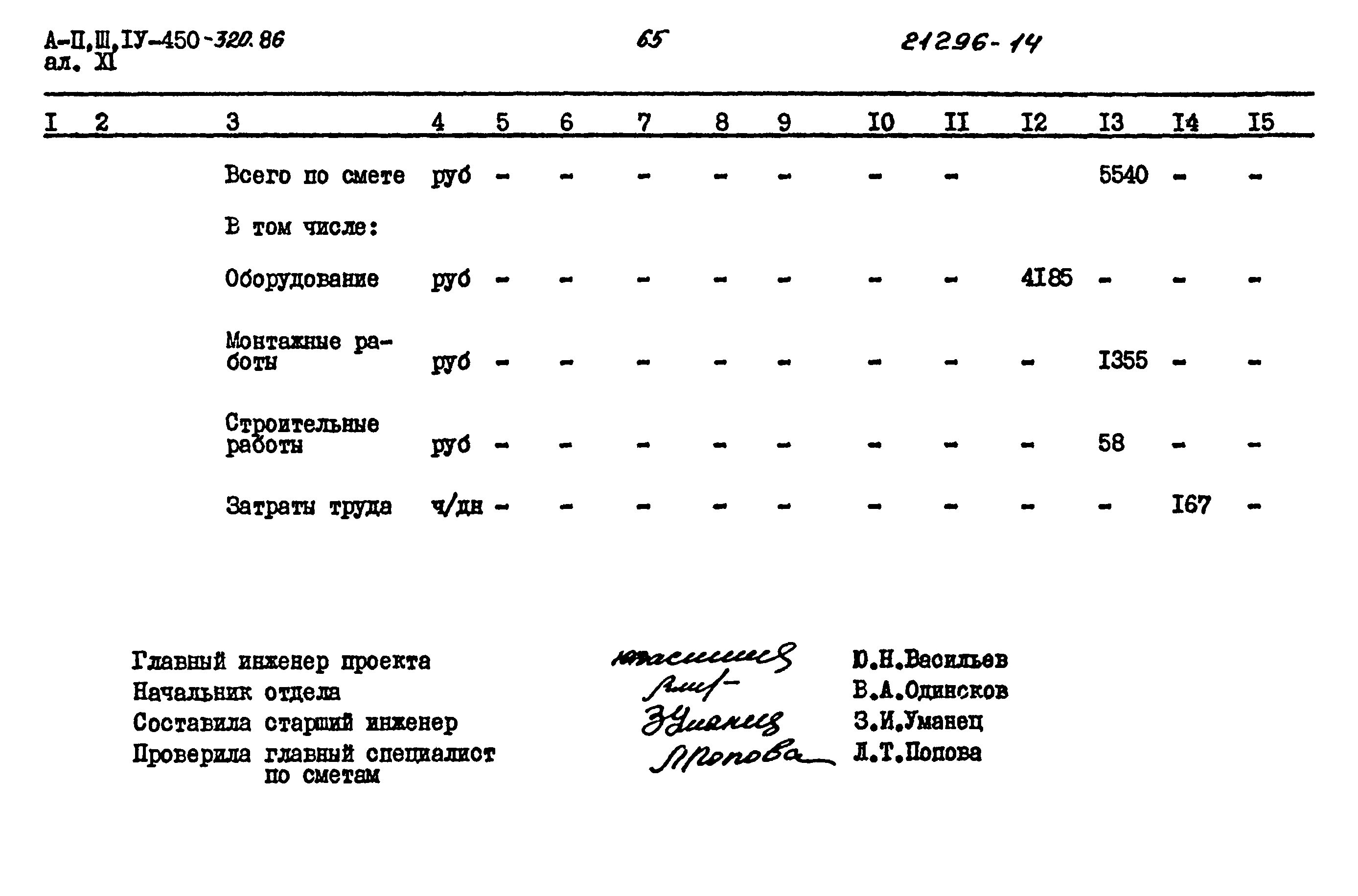 Типовой проект А-II,III,IV-450-320.86