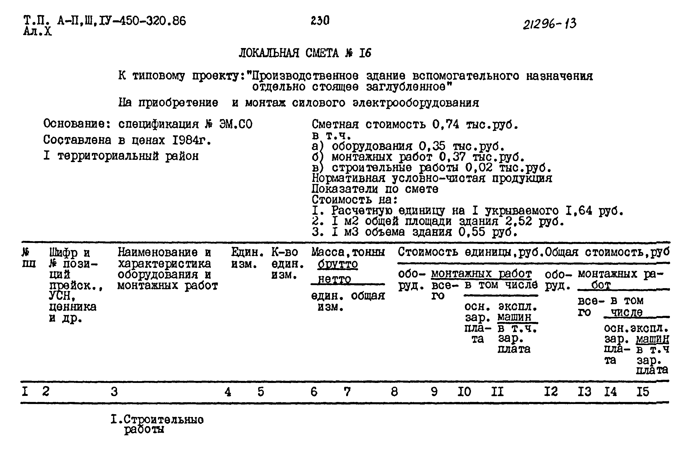 Типовой проект А-II,III,IV-450-320.86