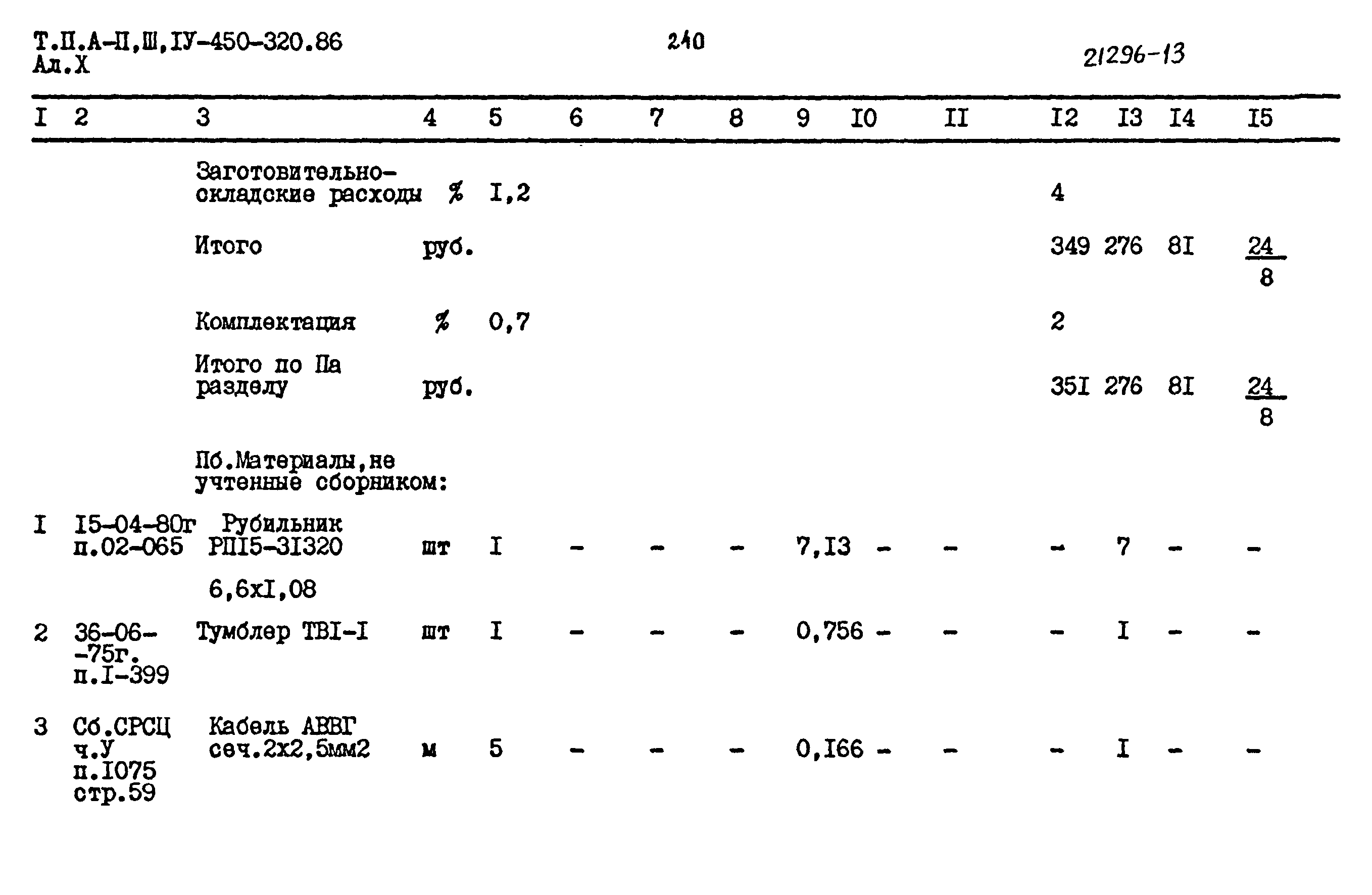 Типовой проект А-II,III,IV-450-320.86