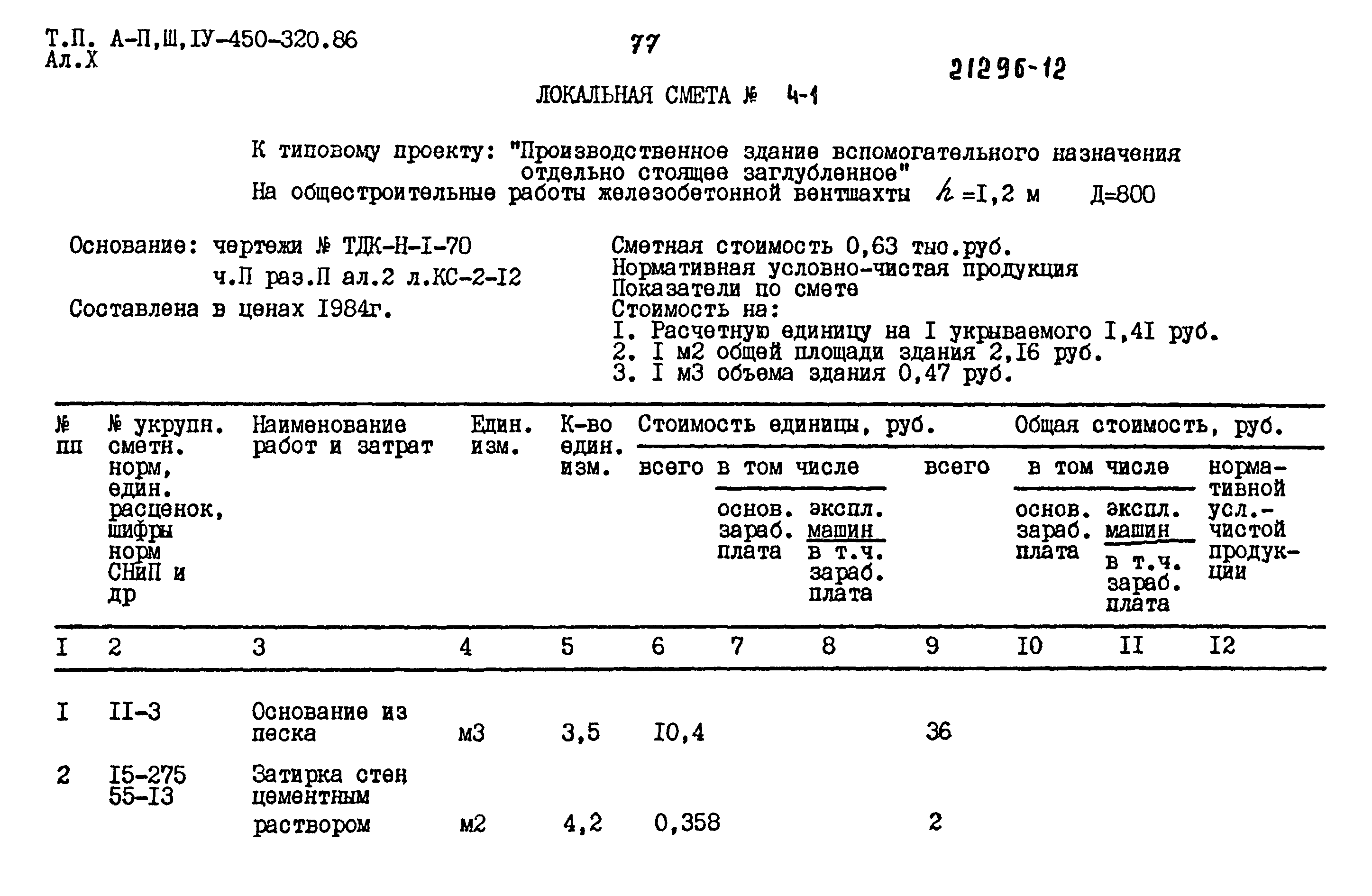 Типовой проект А-II,III,IV-450-320.86