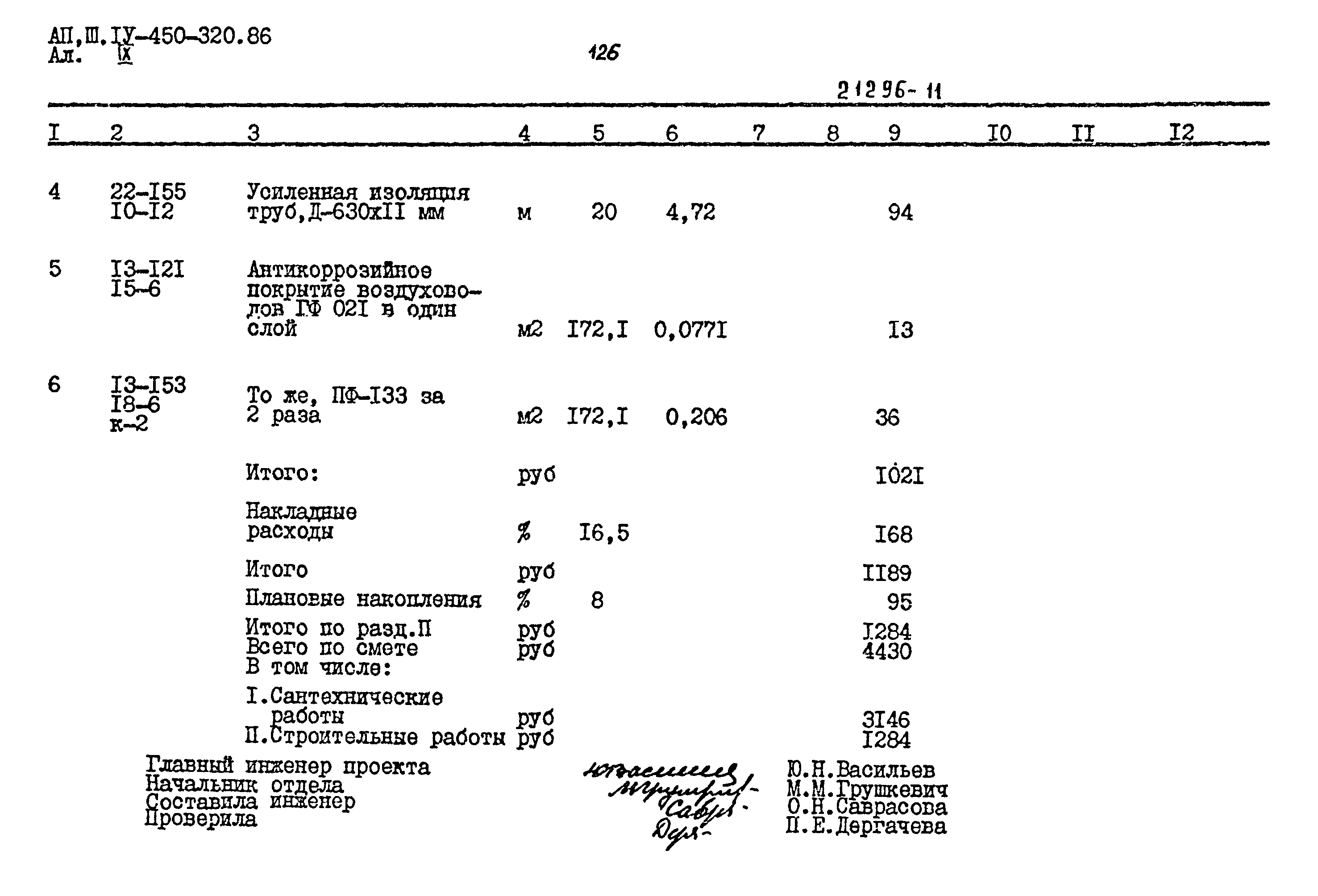 Типовой проект А-II,III,IV-450-320.86