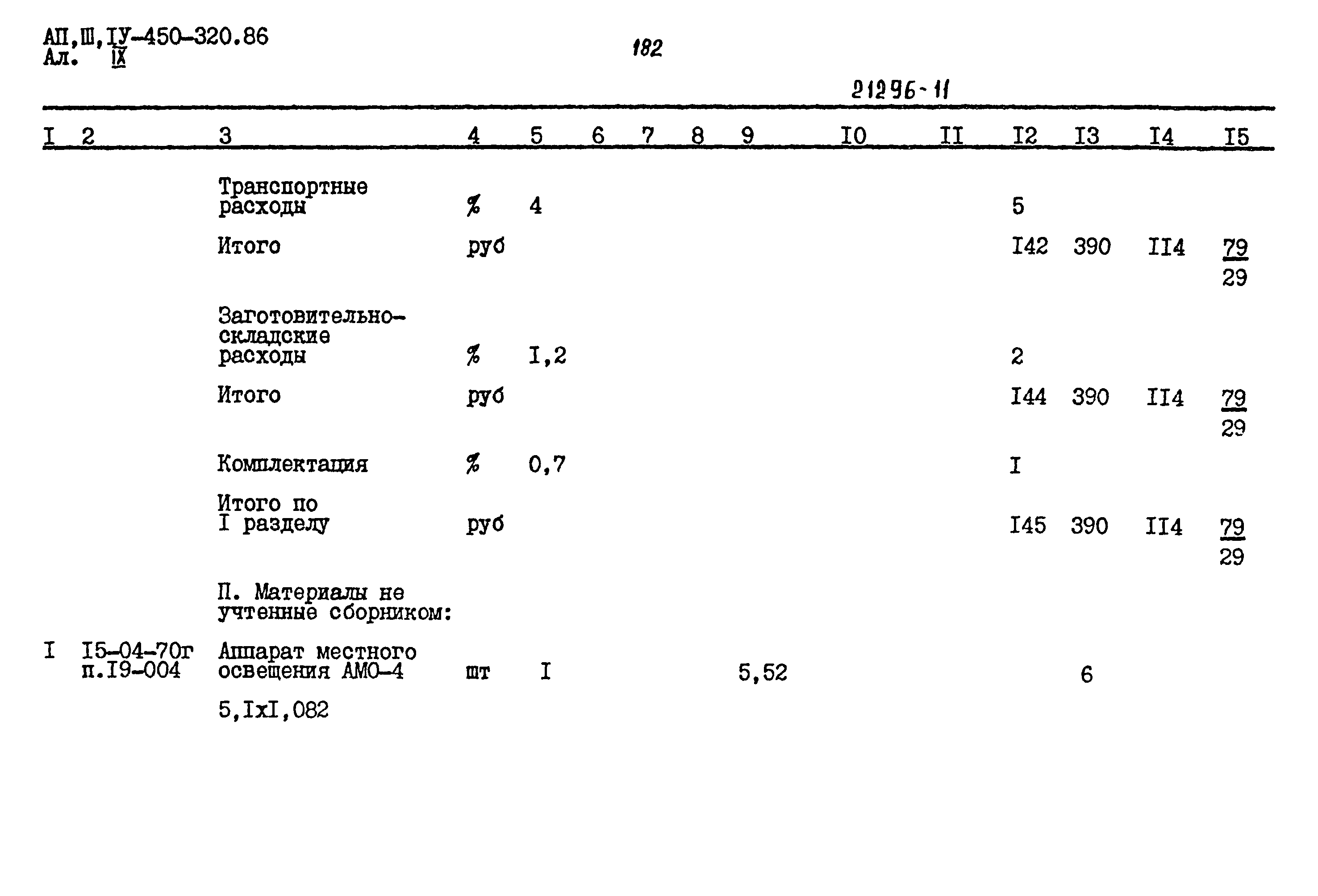 Типовой проект А-II,III,IV-450-320.86
