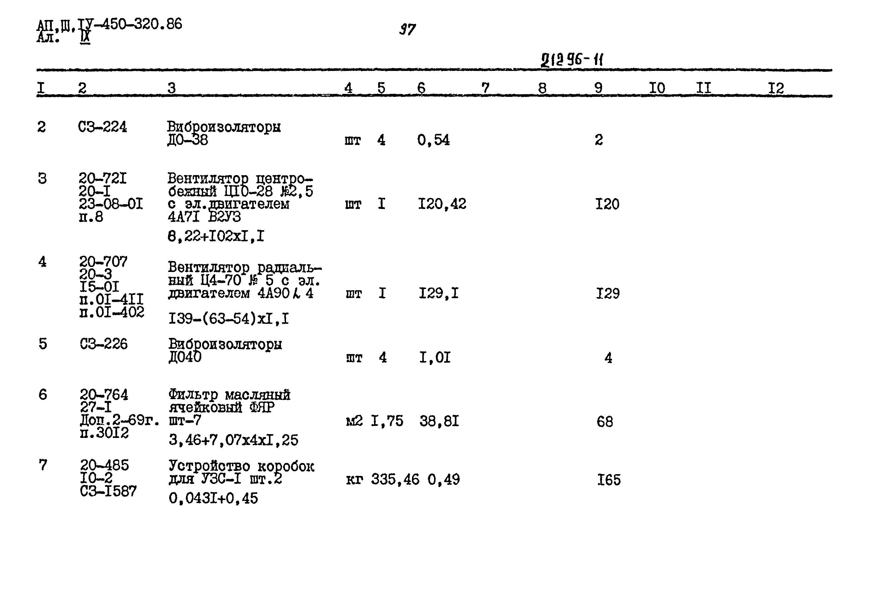 Типовой проект А-II,III,IV-450-320.86