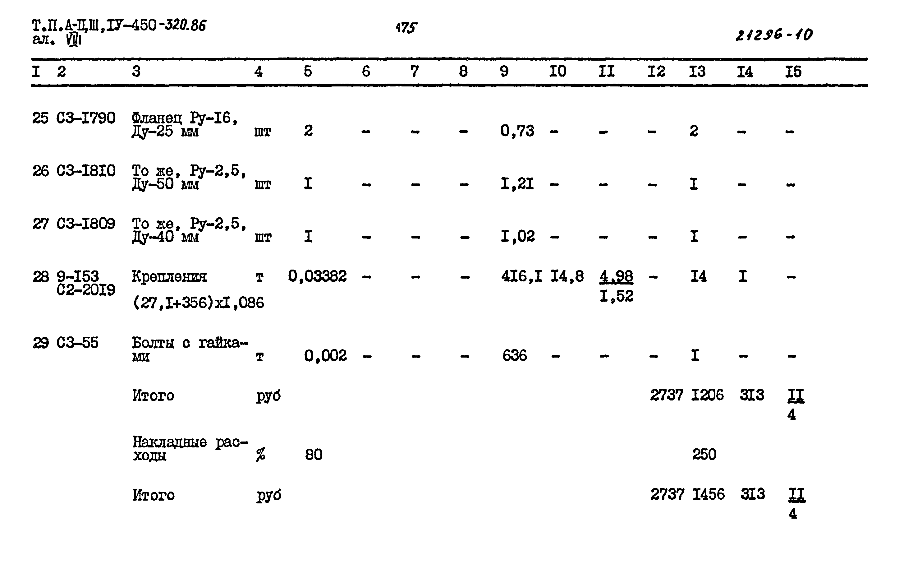 Типовой проект А-II,III,IV-450-320.86