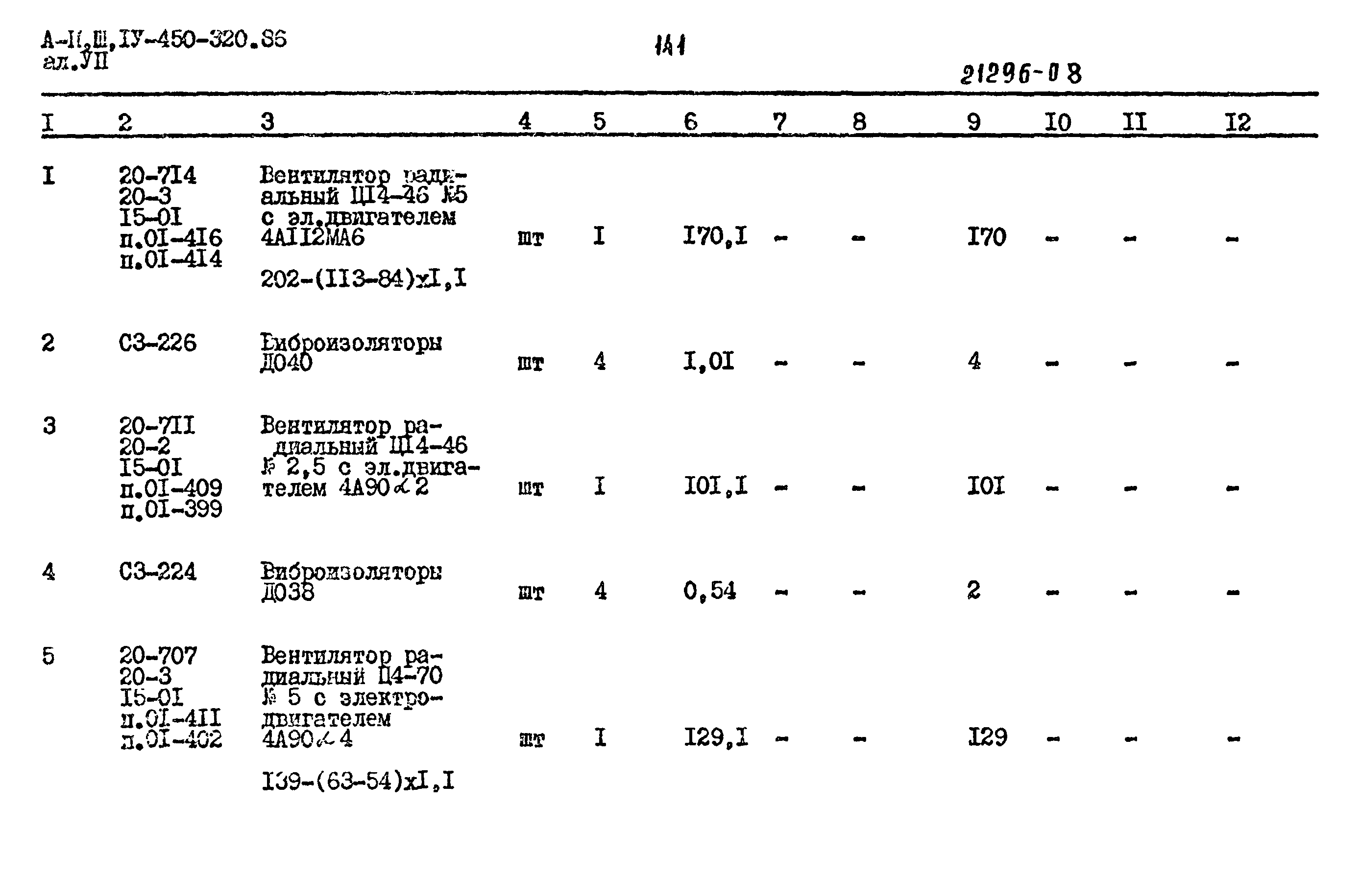 Типовой проект А-II,III,IV-450-320.86
