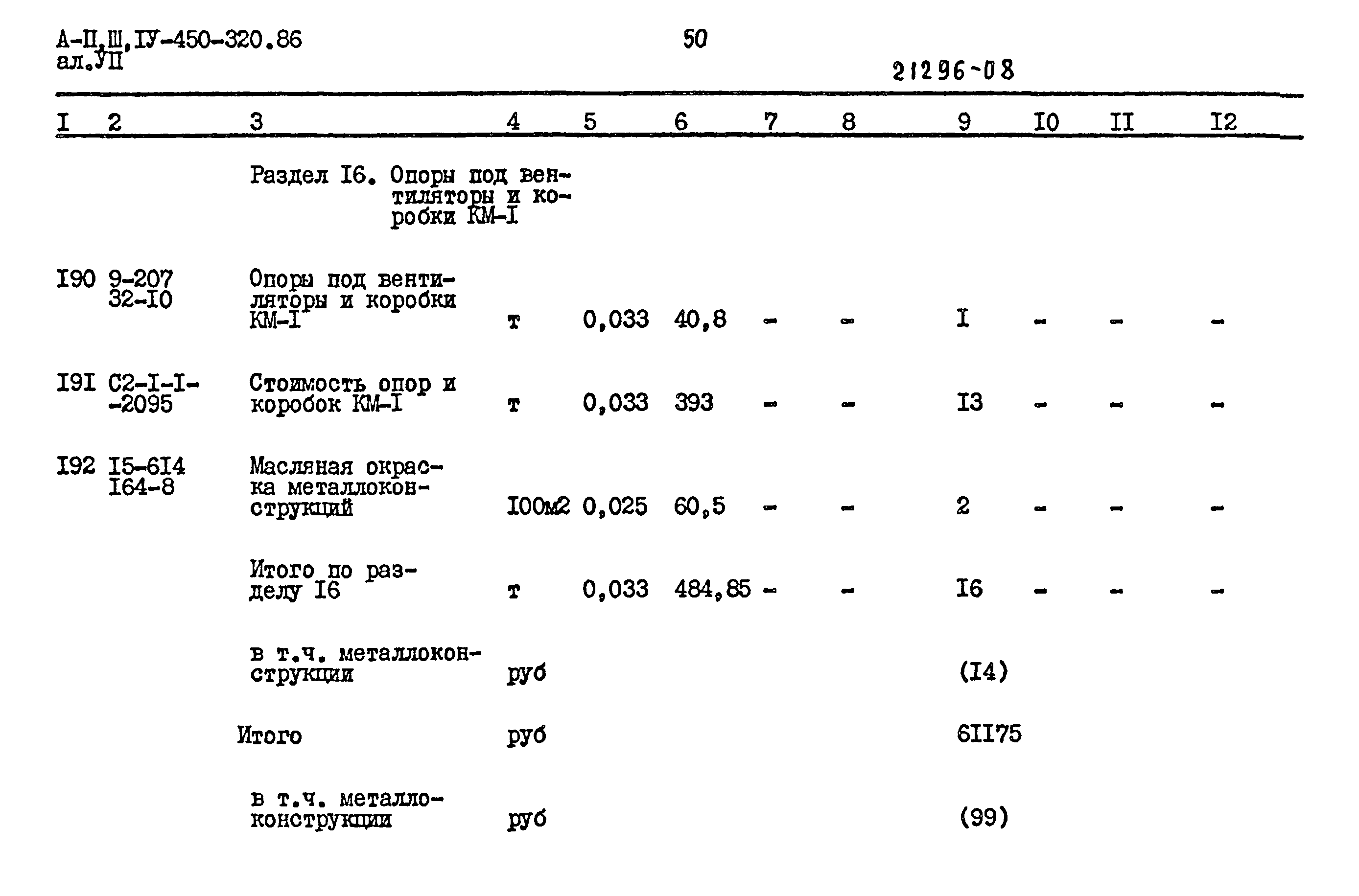 Типовой проект А-II,III,IV-450-320.86