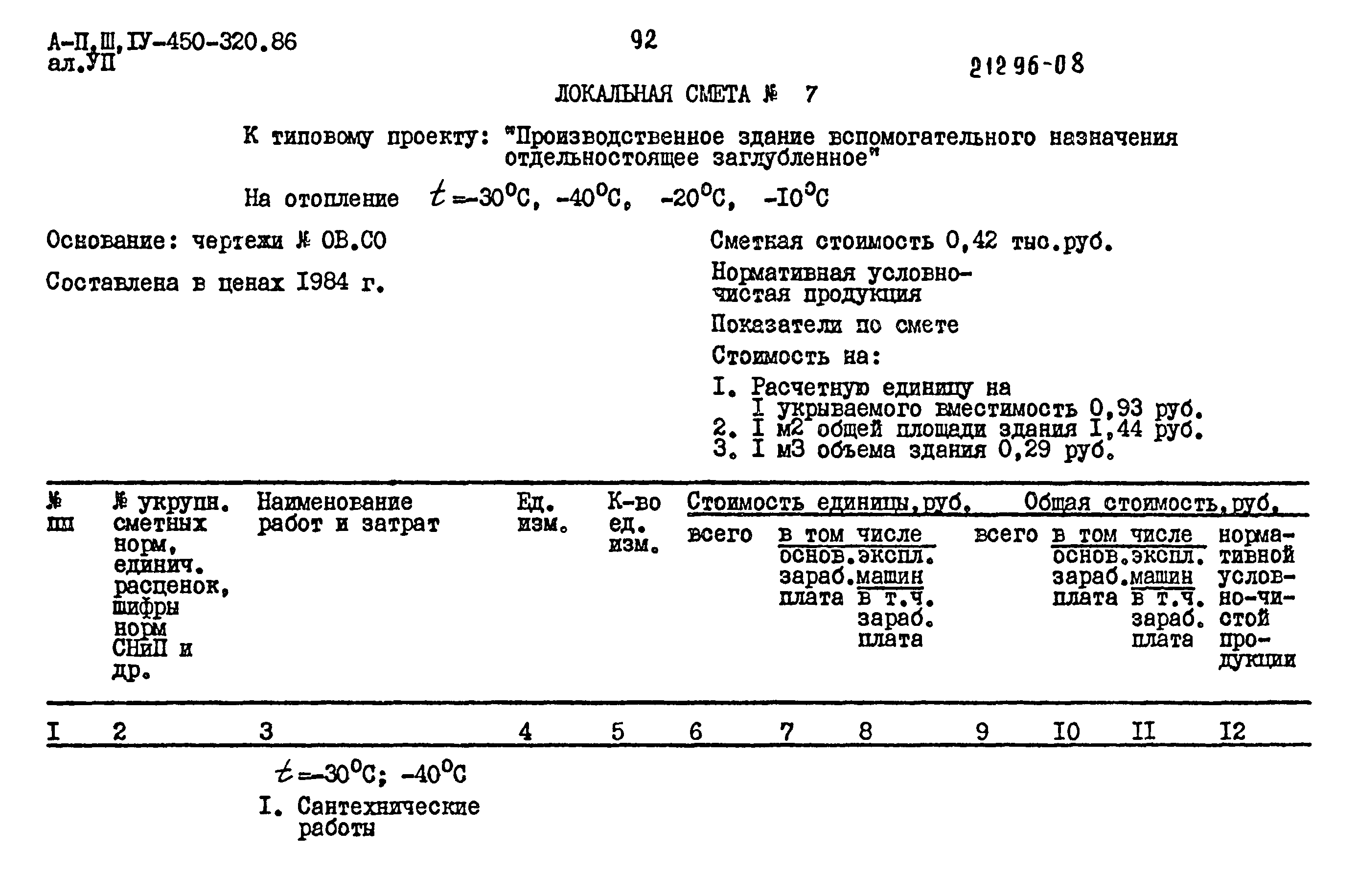 Типовой проект А-II,III,IV-450-320.86