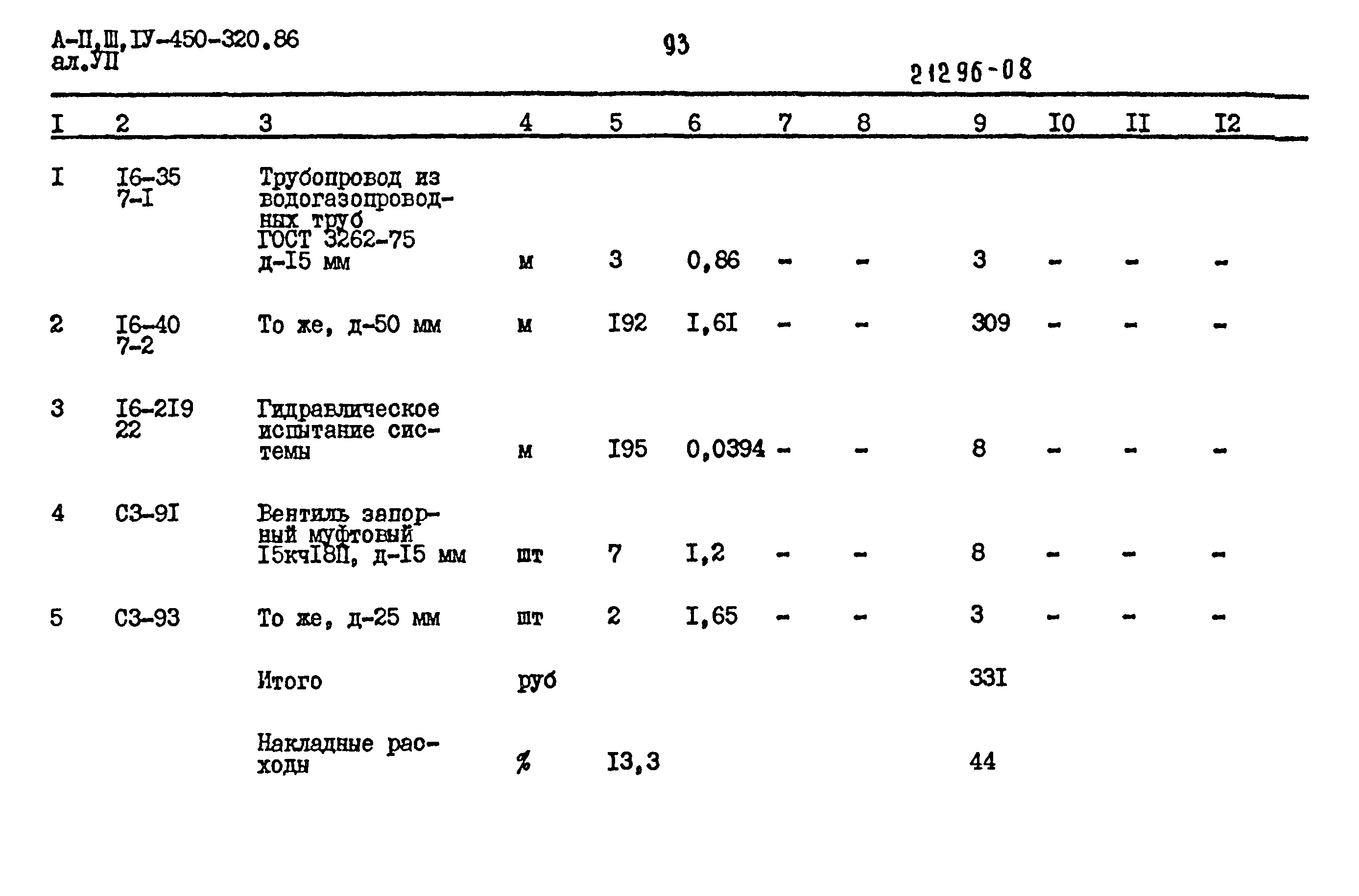 Типовой проект А-II,III,IV-450-320.86
