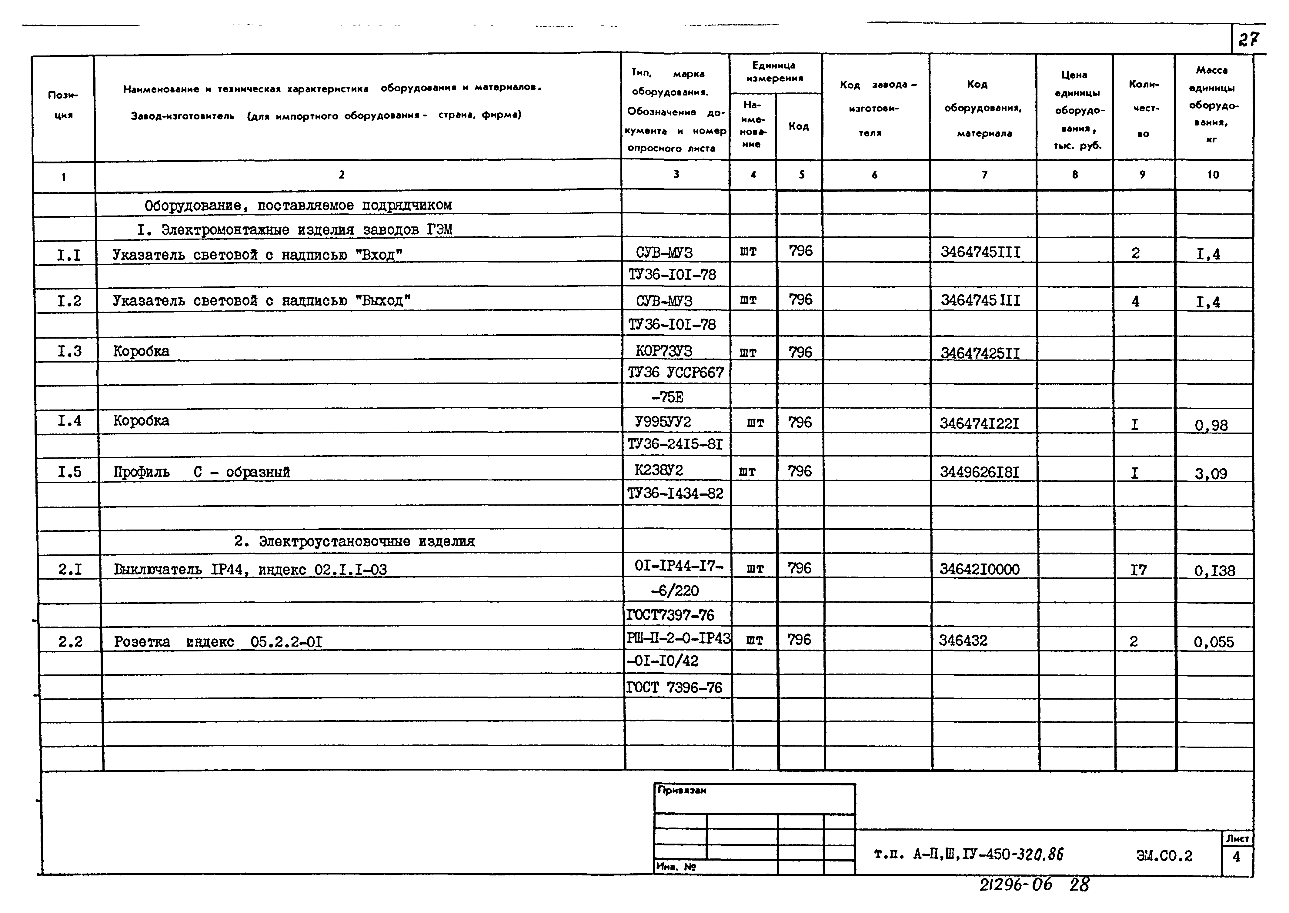Типовой проект А-II,III,IV-450-320.86