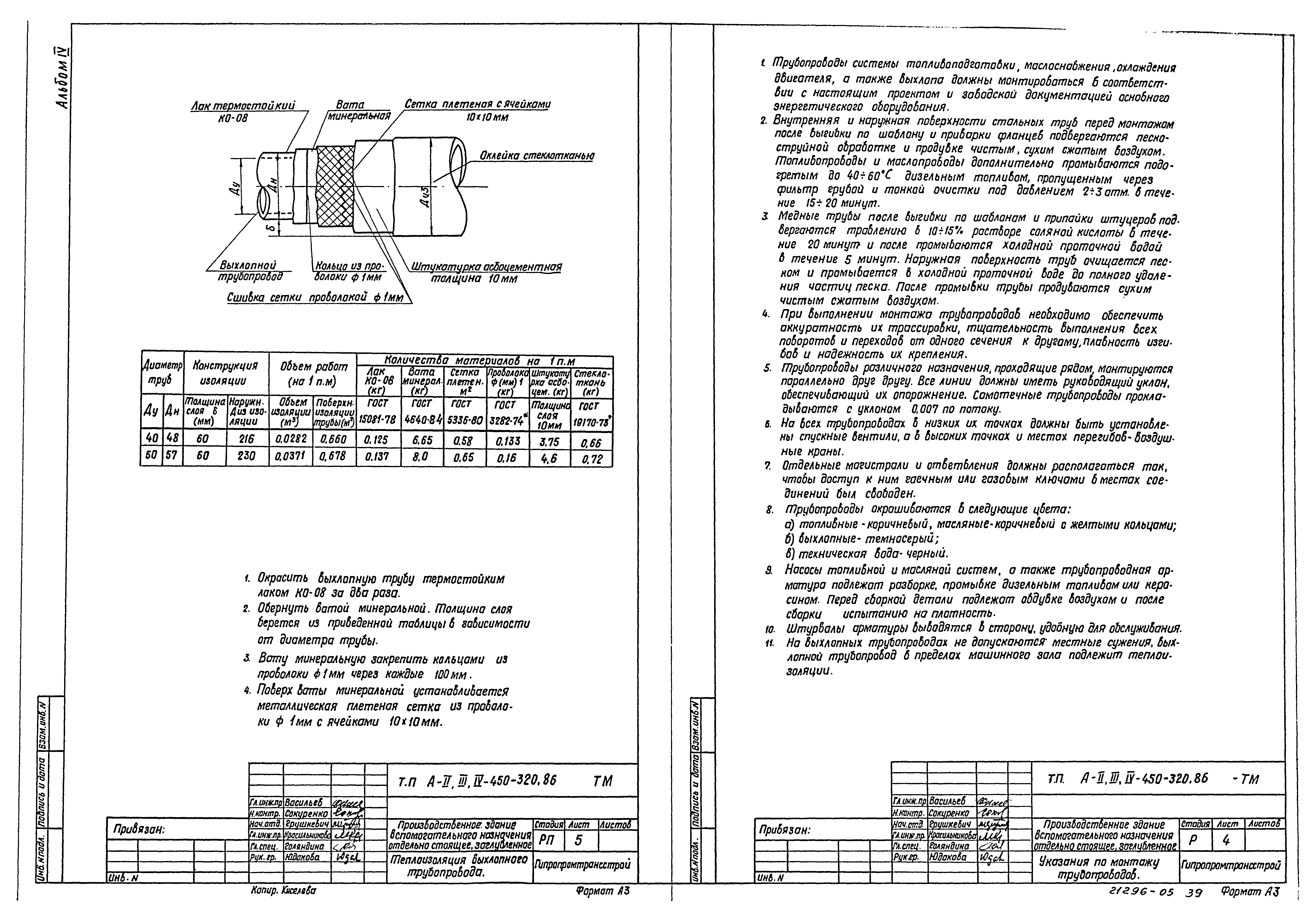 Типовой проект А-II,III,IV-450-320.86