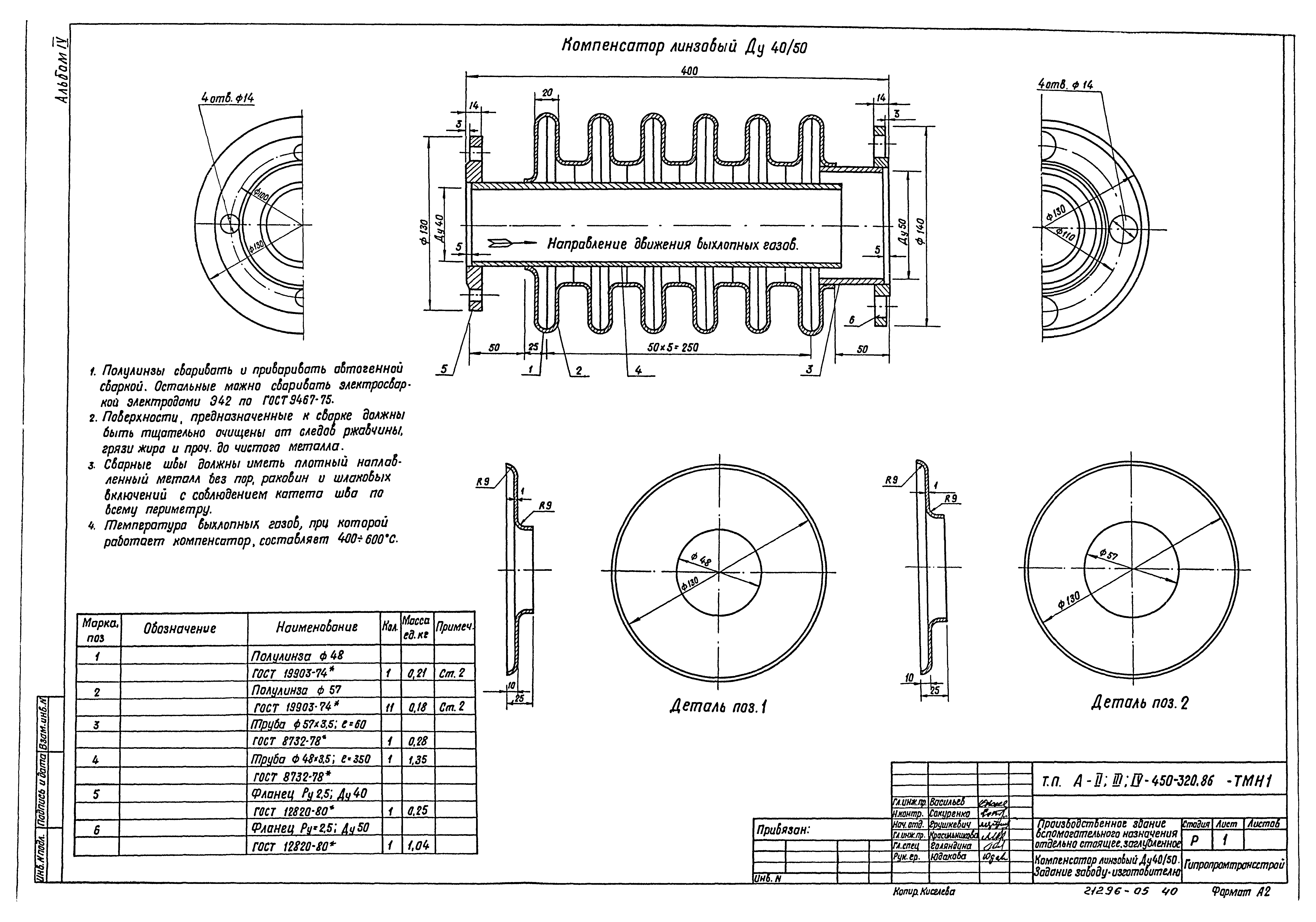 Типовой проект А-II,III,IV-450-320.86
