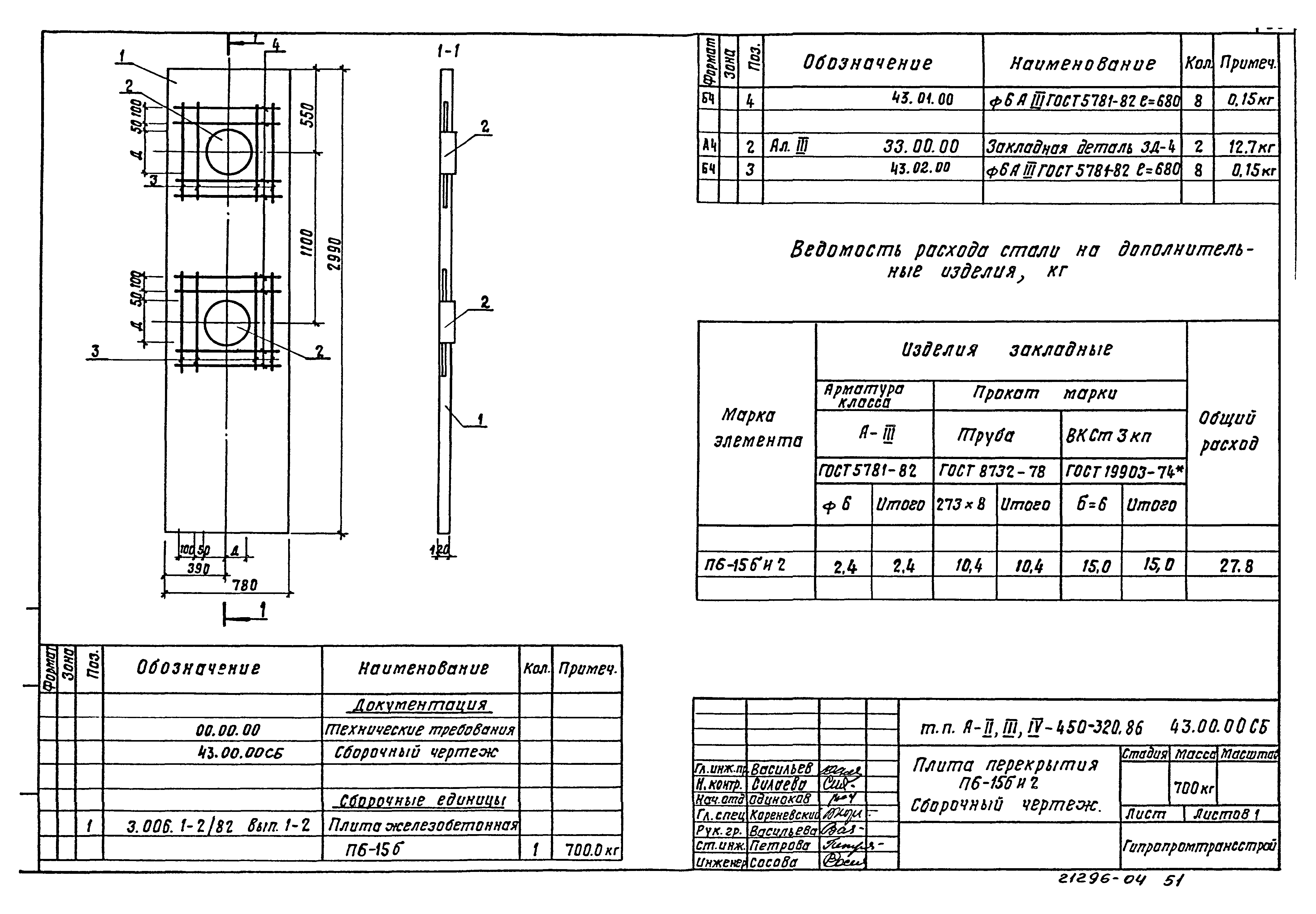 Типовой проект А-II,III,IV-450-320.86