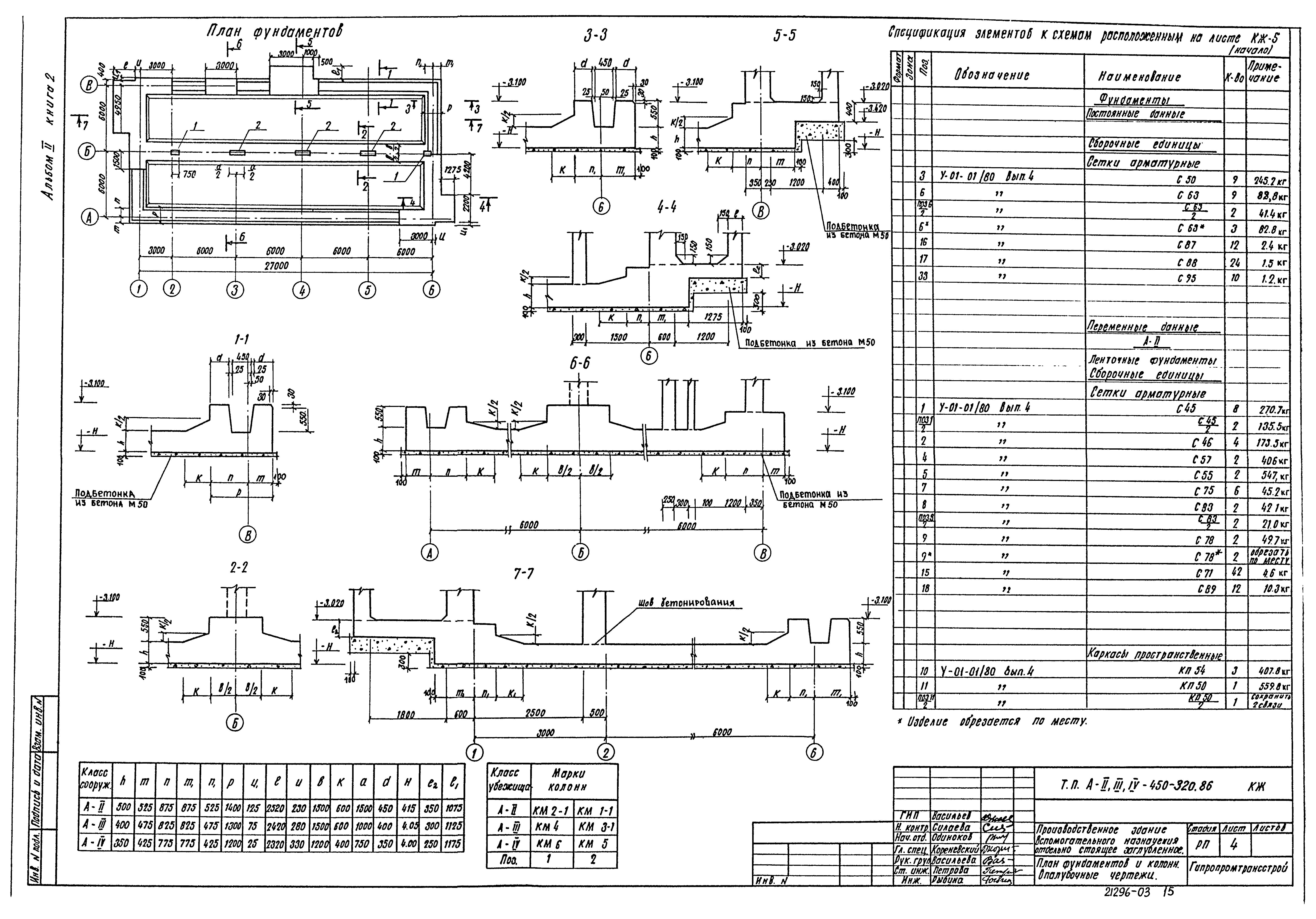 Типовой проект А-II,III,IV-450-320.86