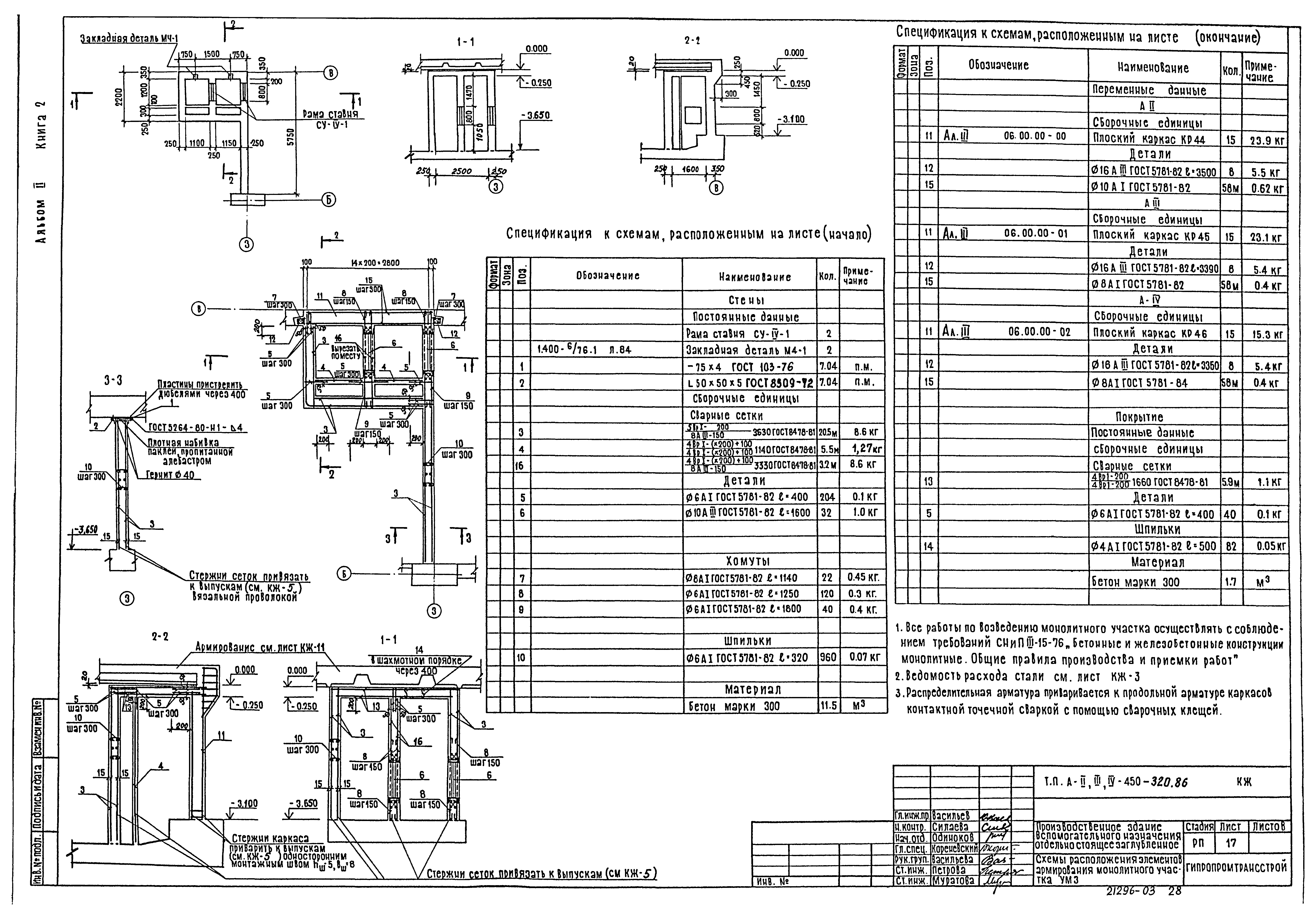 Типовой проект А-II,III,IV-450-320.86
