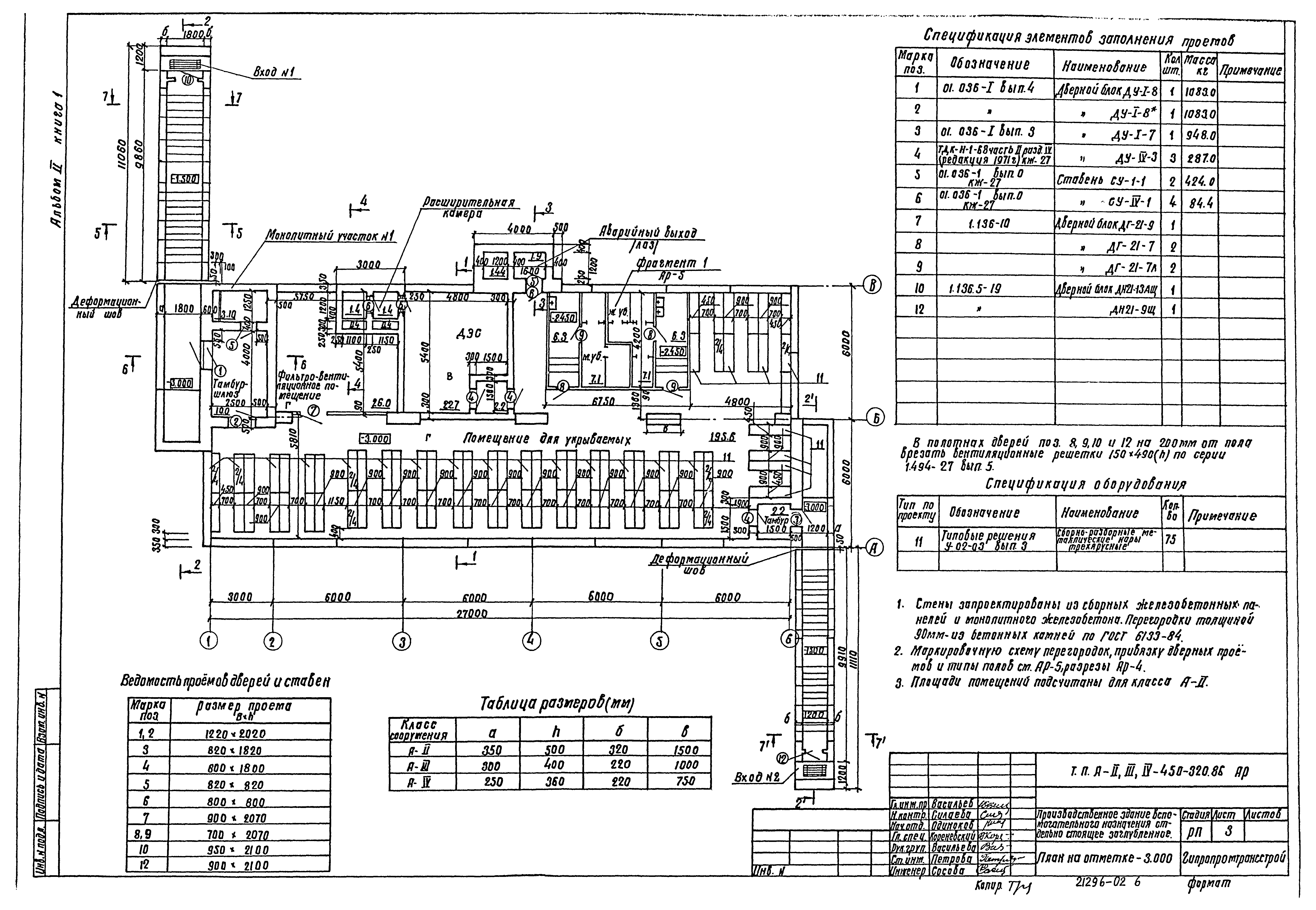 Типовой проект А-II,III,IV-450-320.86