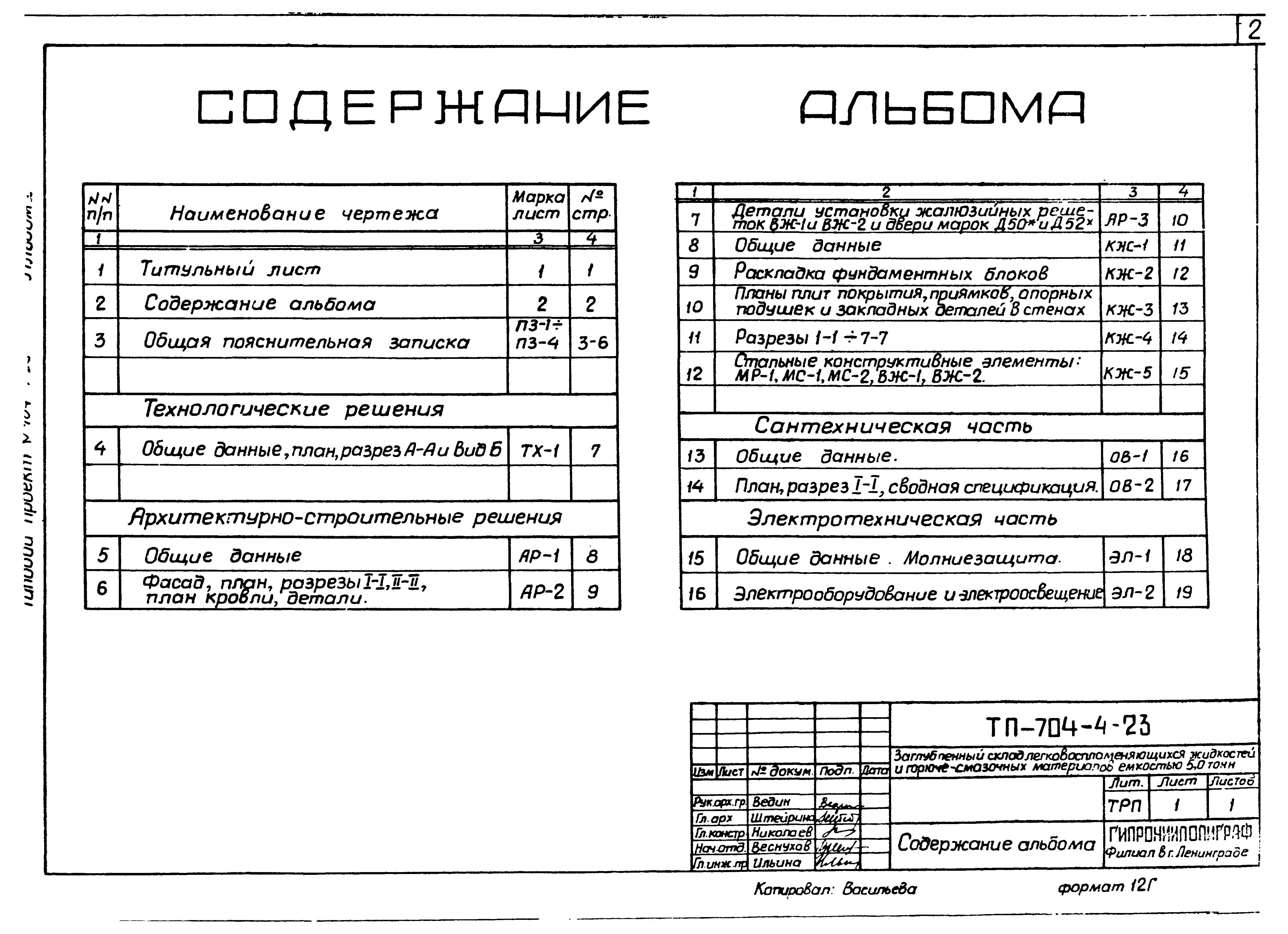 Типовой проект 704-4-23