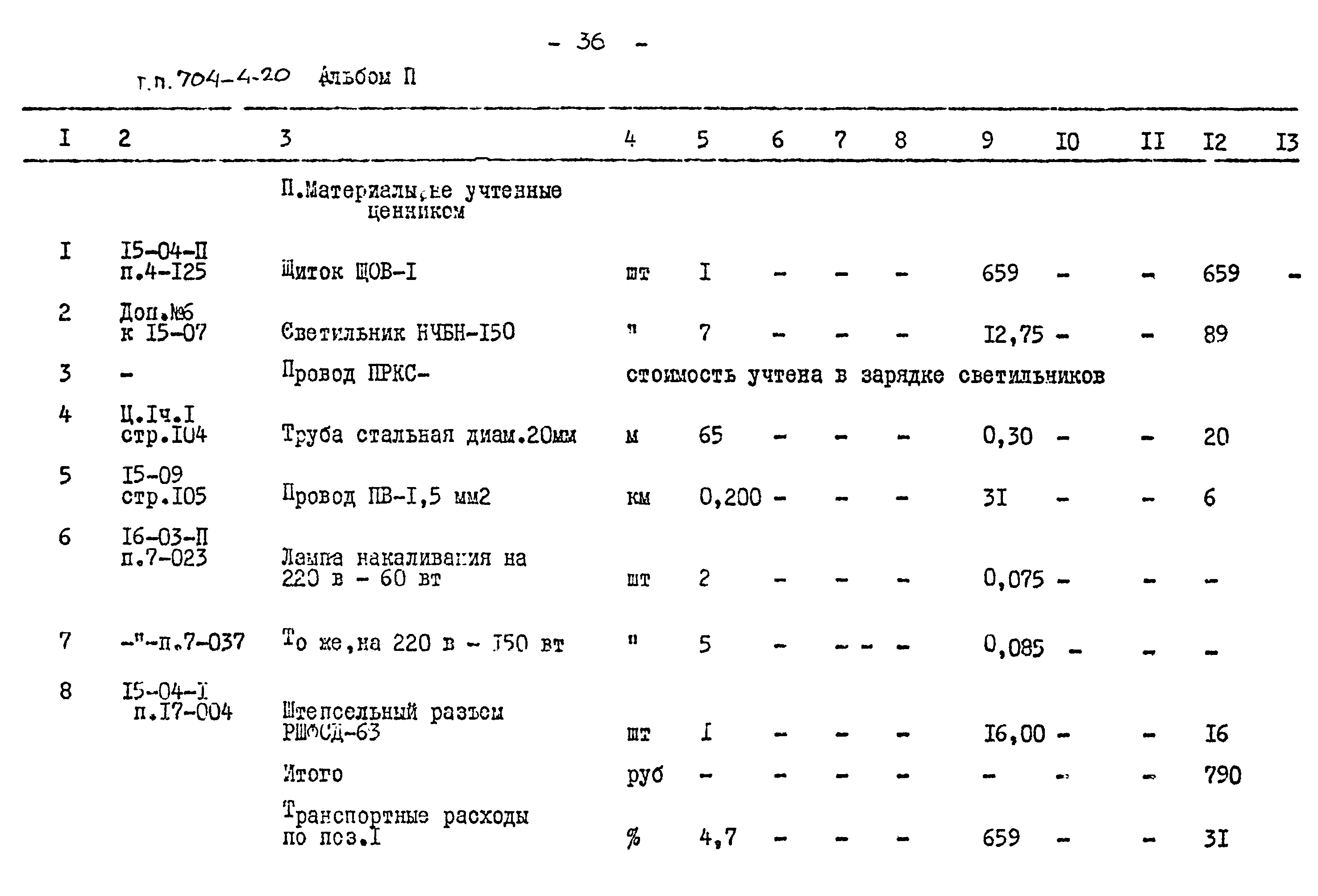Типовой проект 704-4-20