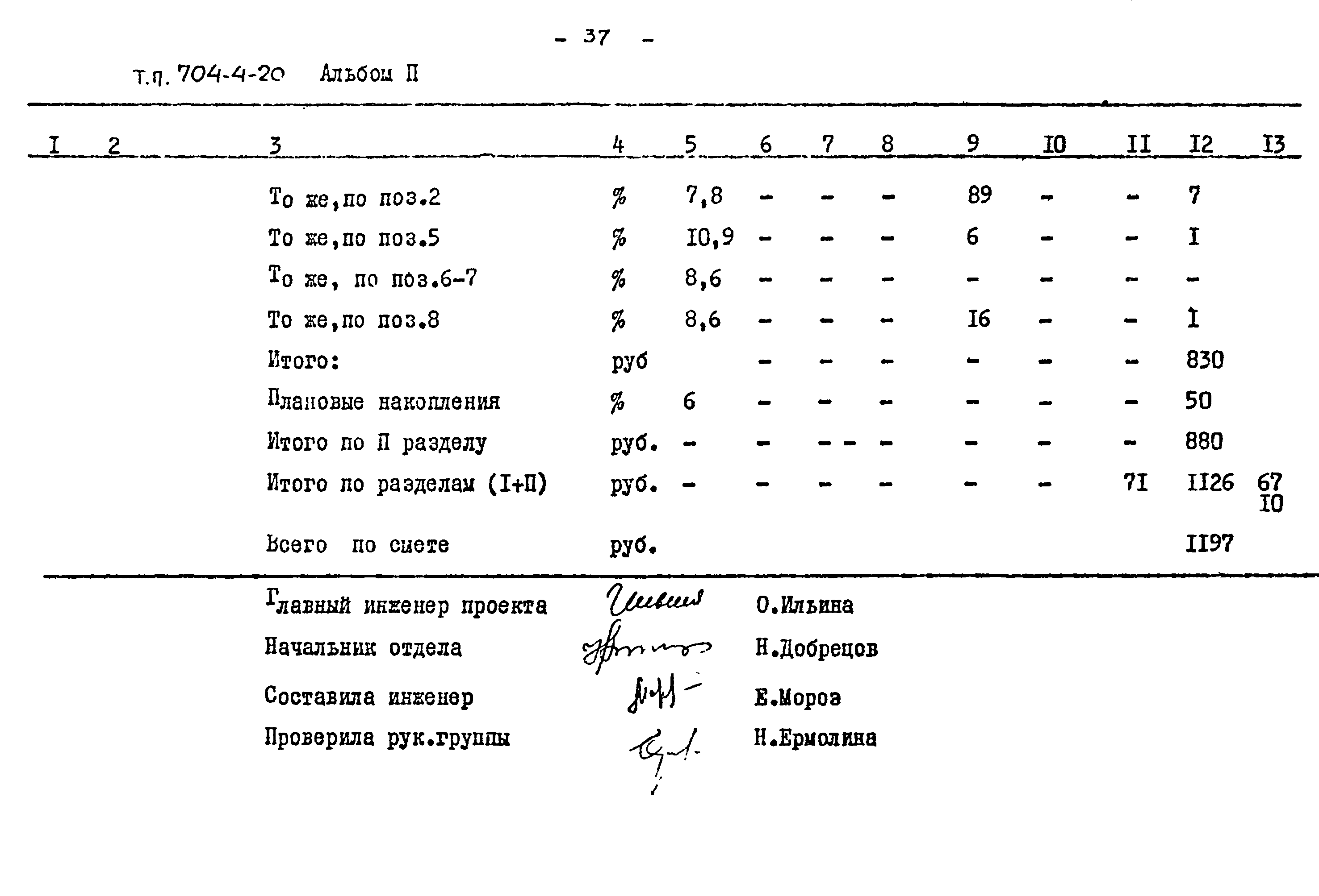 Типовой проект 704-4-20