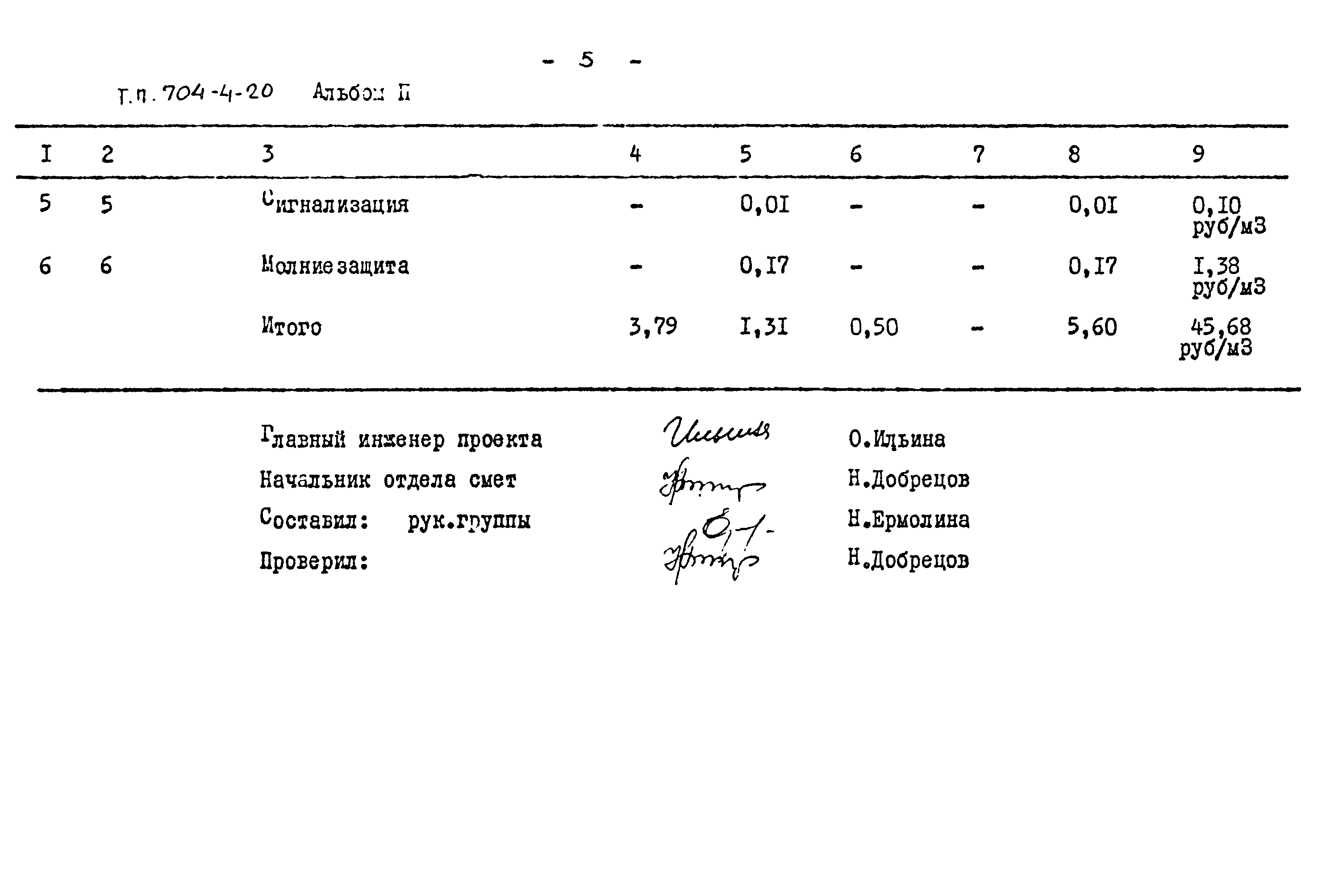 Типовой проект 704-4-20