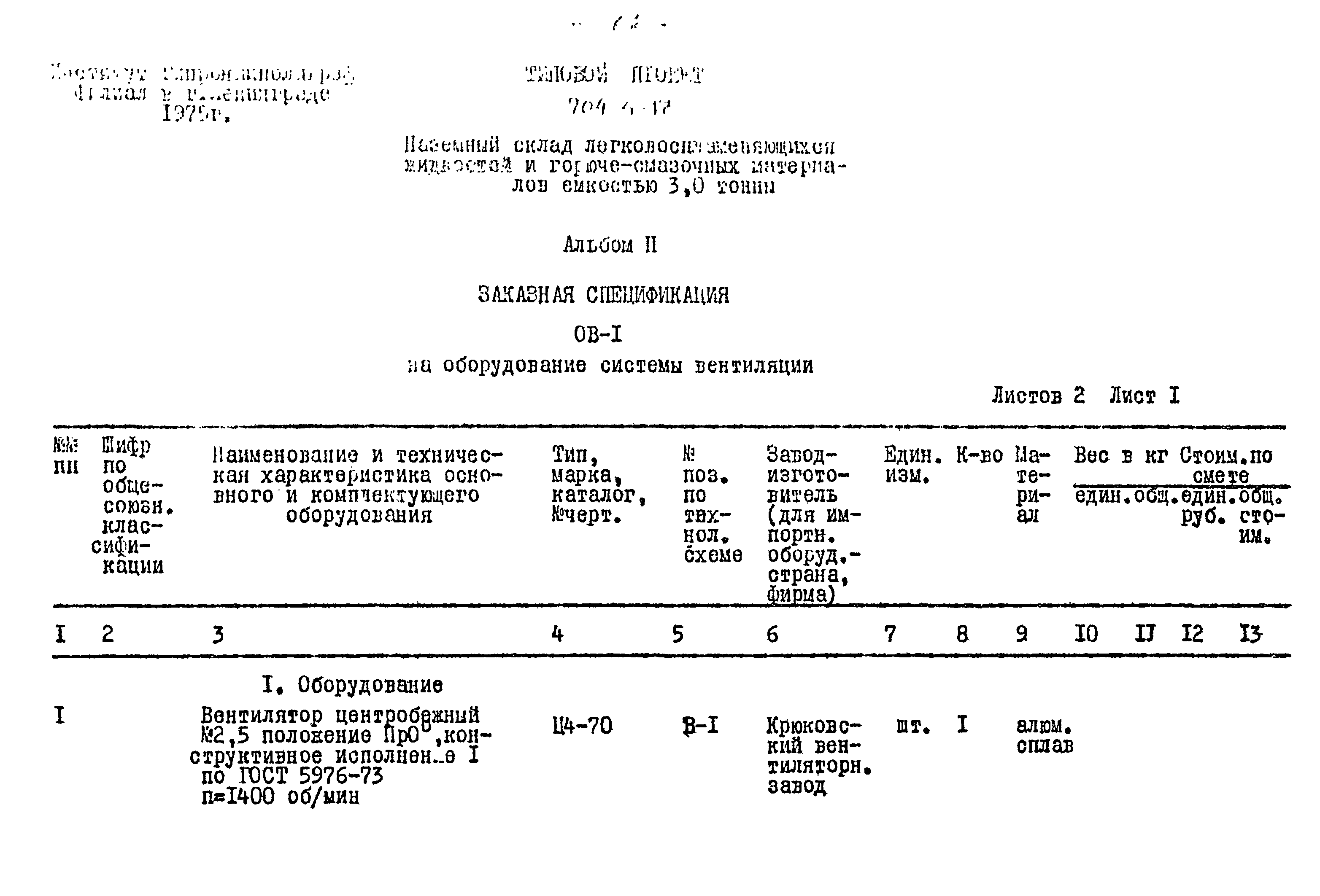 Типовой проект 704-4-17