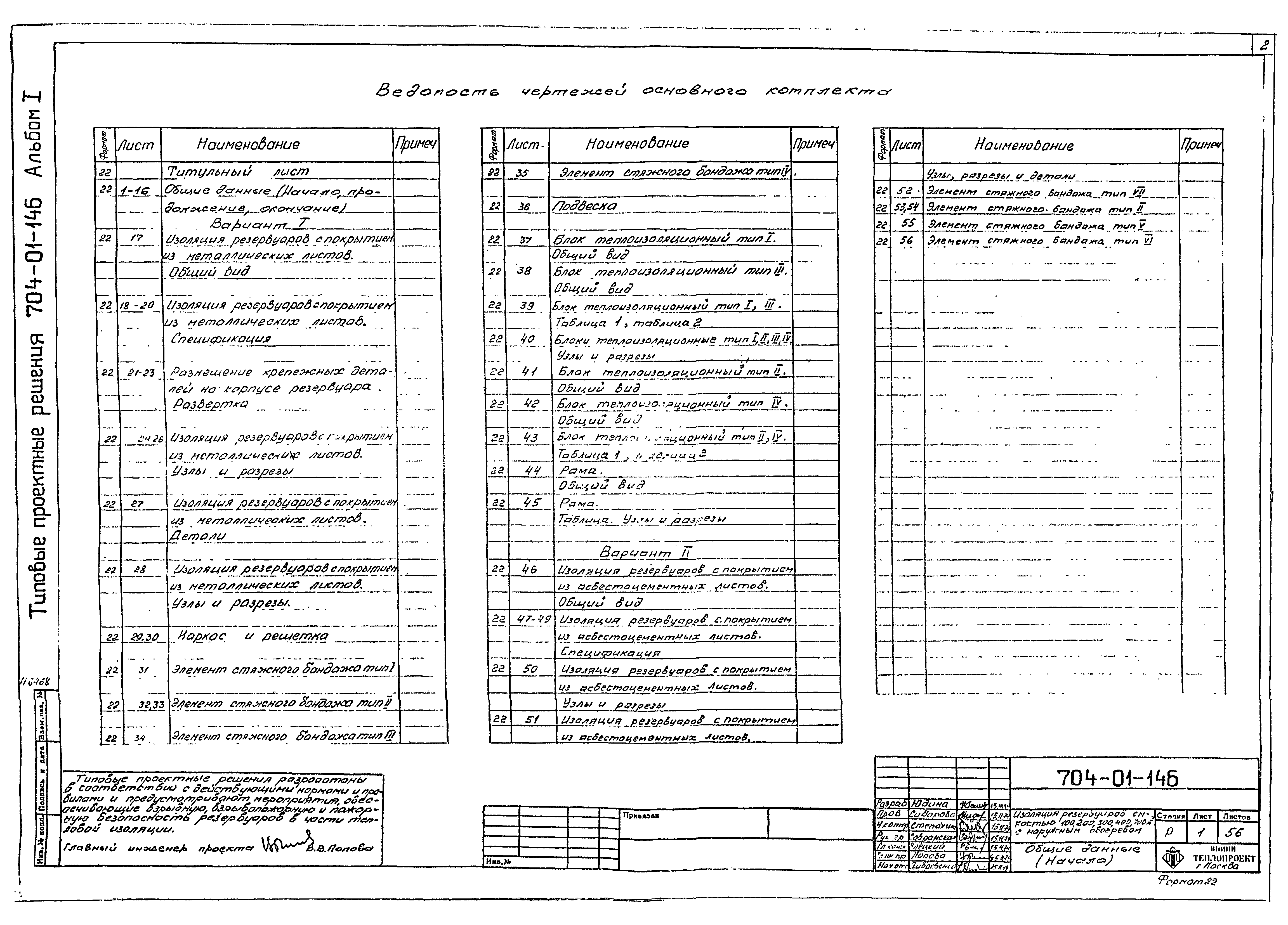 Типовые проектные решения 704-01-146