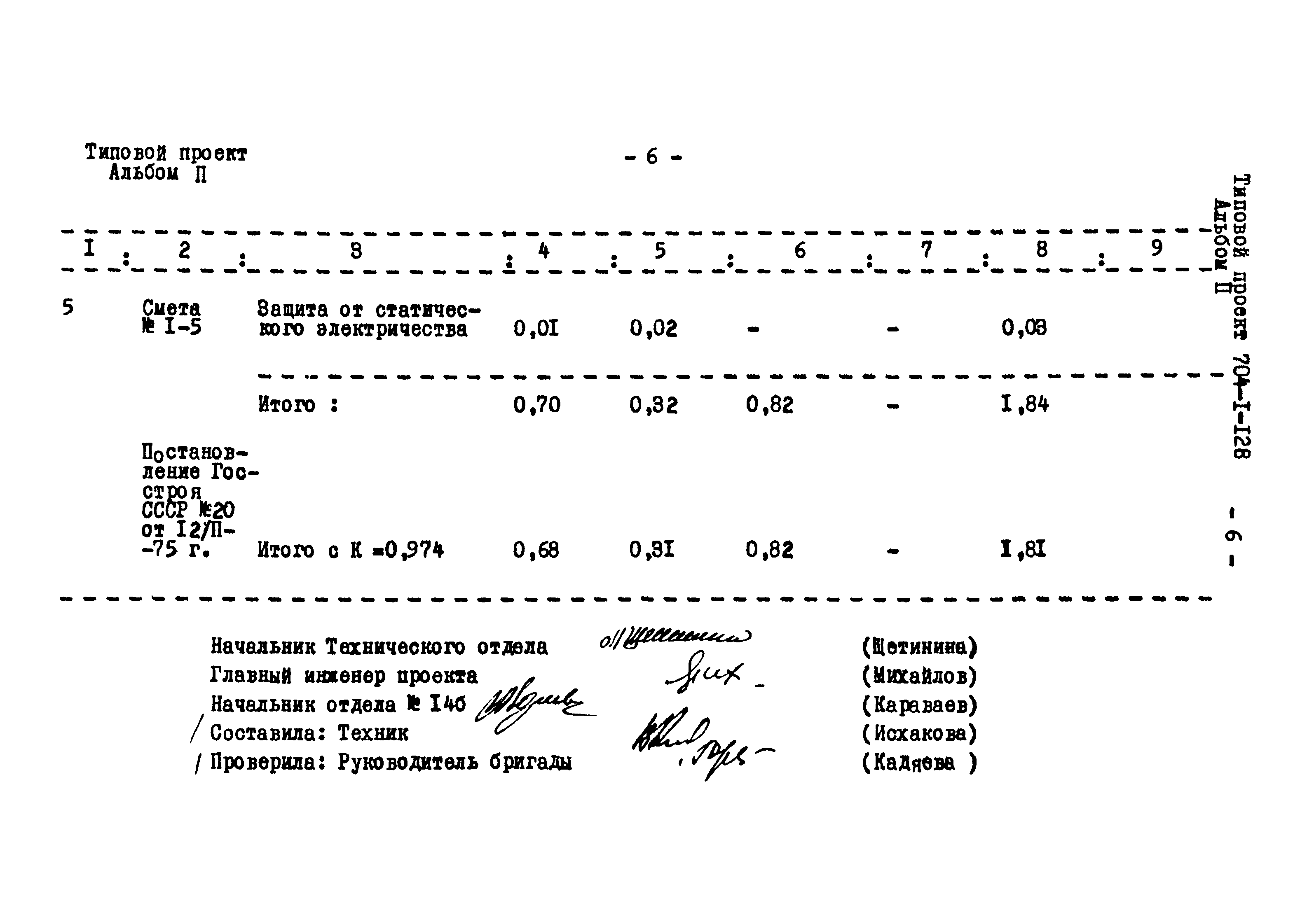 Типовой проект 704-1-128