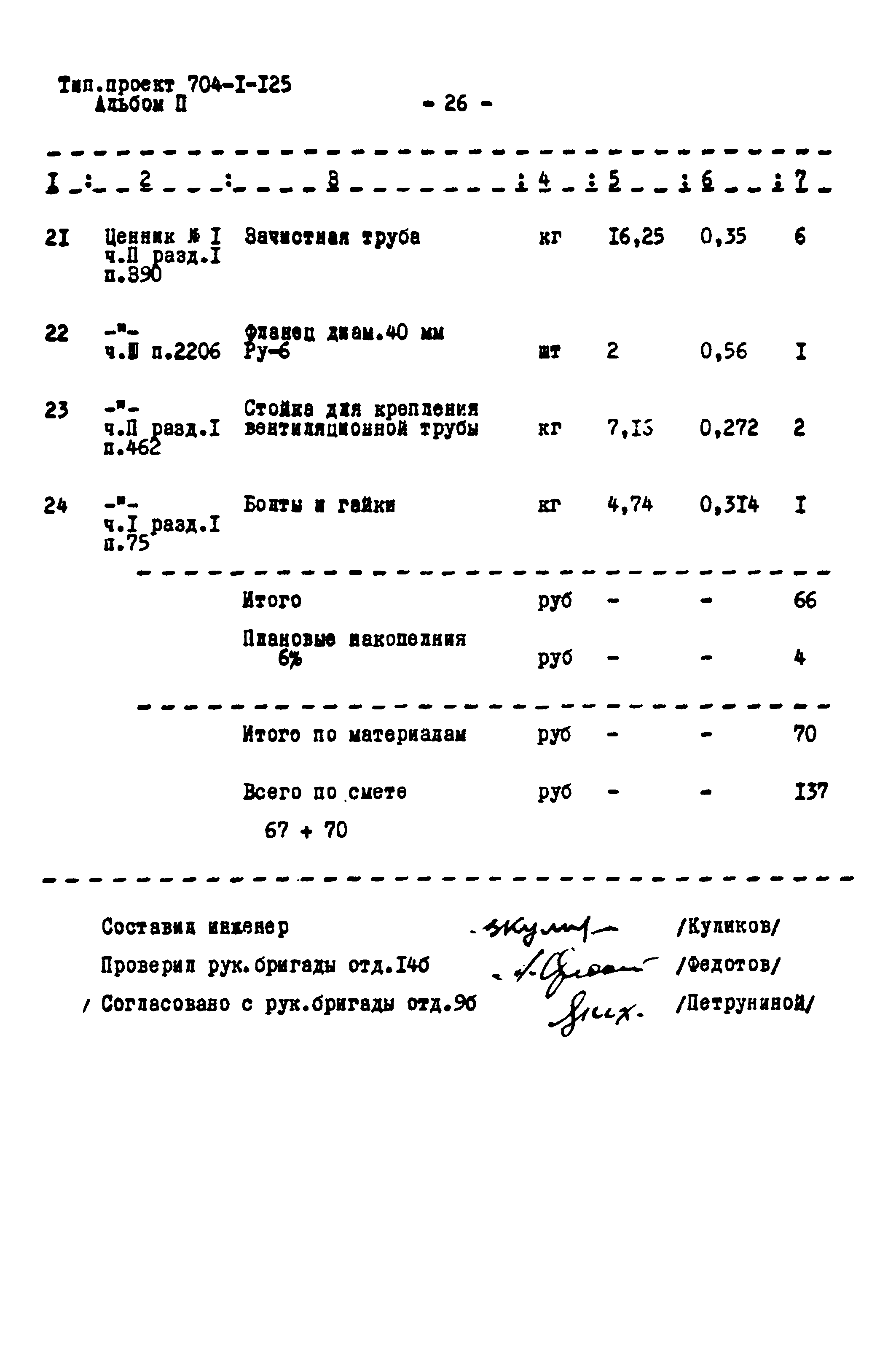 Типовой проект 704-1-125