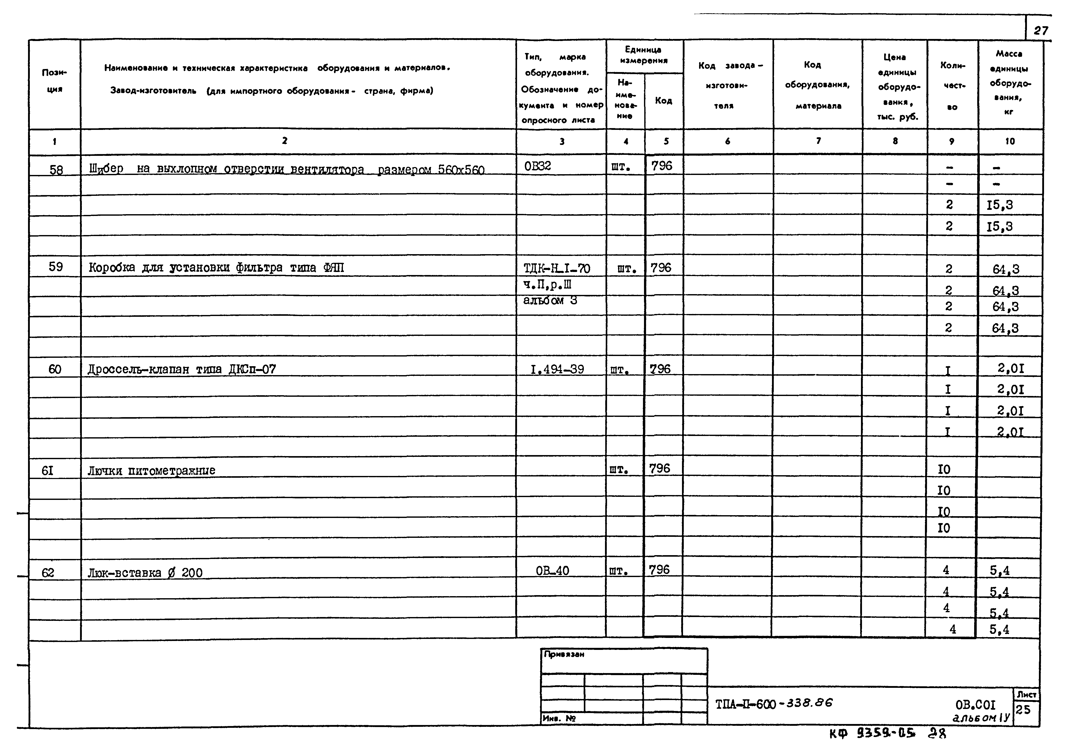 Типовой проект А-II-600-338.86