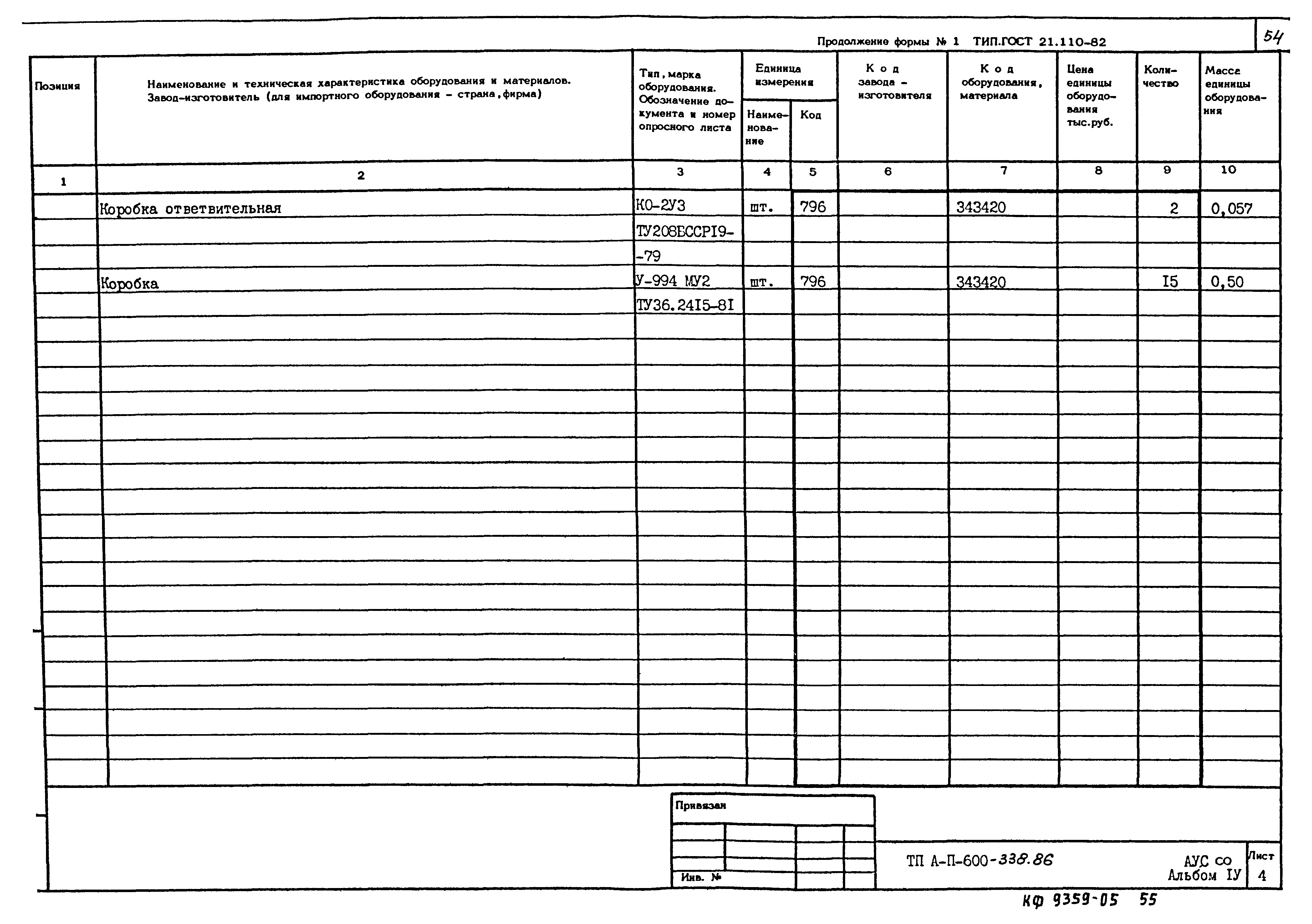 Типовой проект А-II-600-338.86