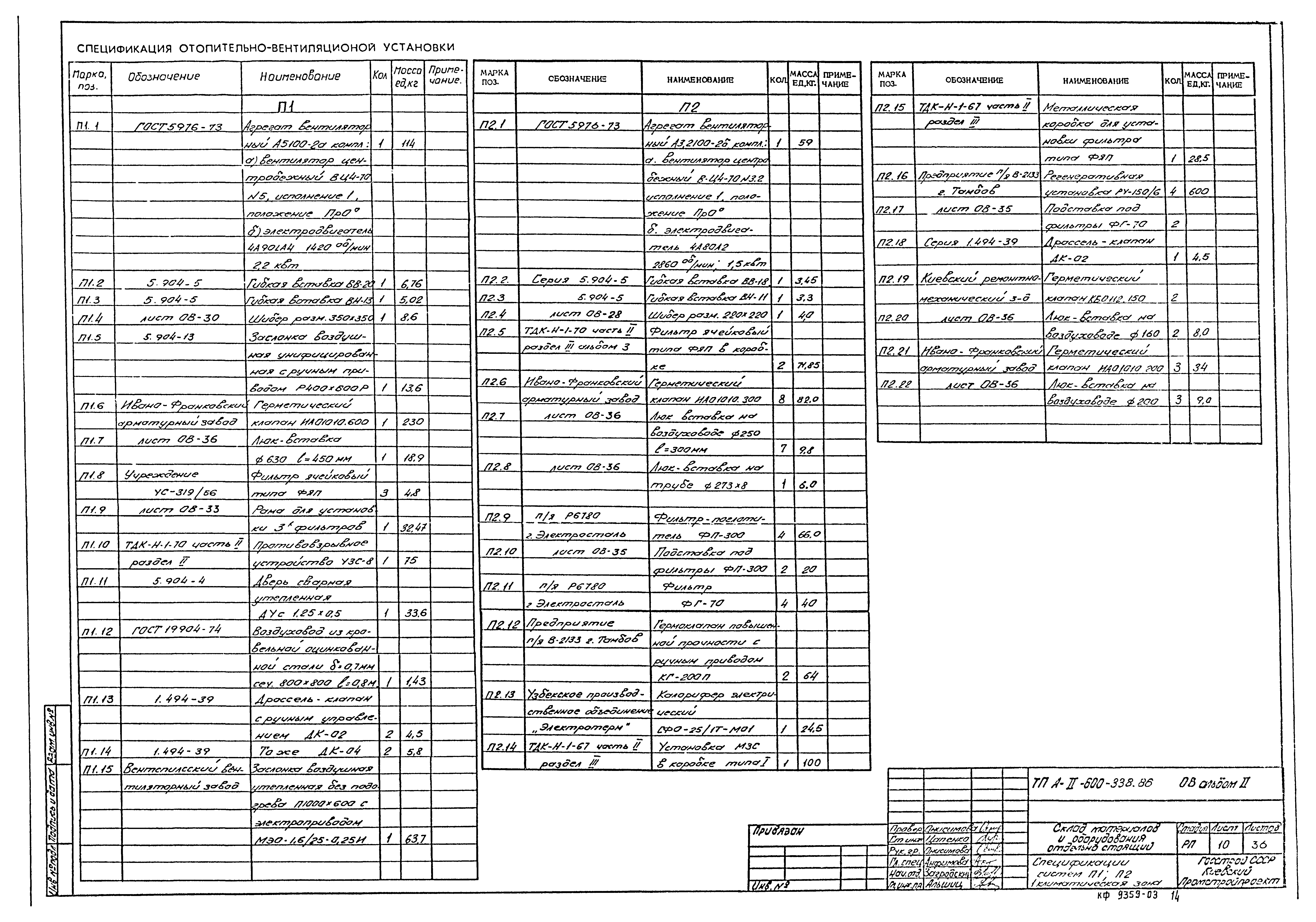 Типовой проект А-II-600-338.86