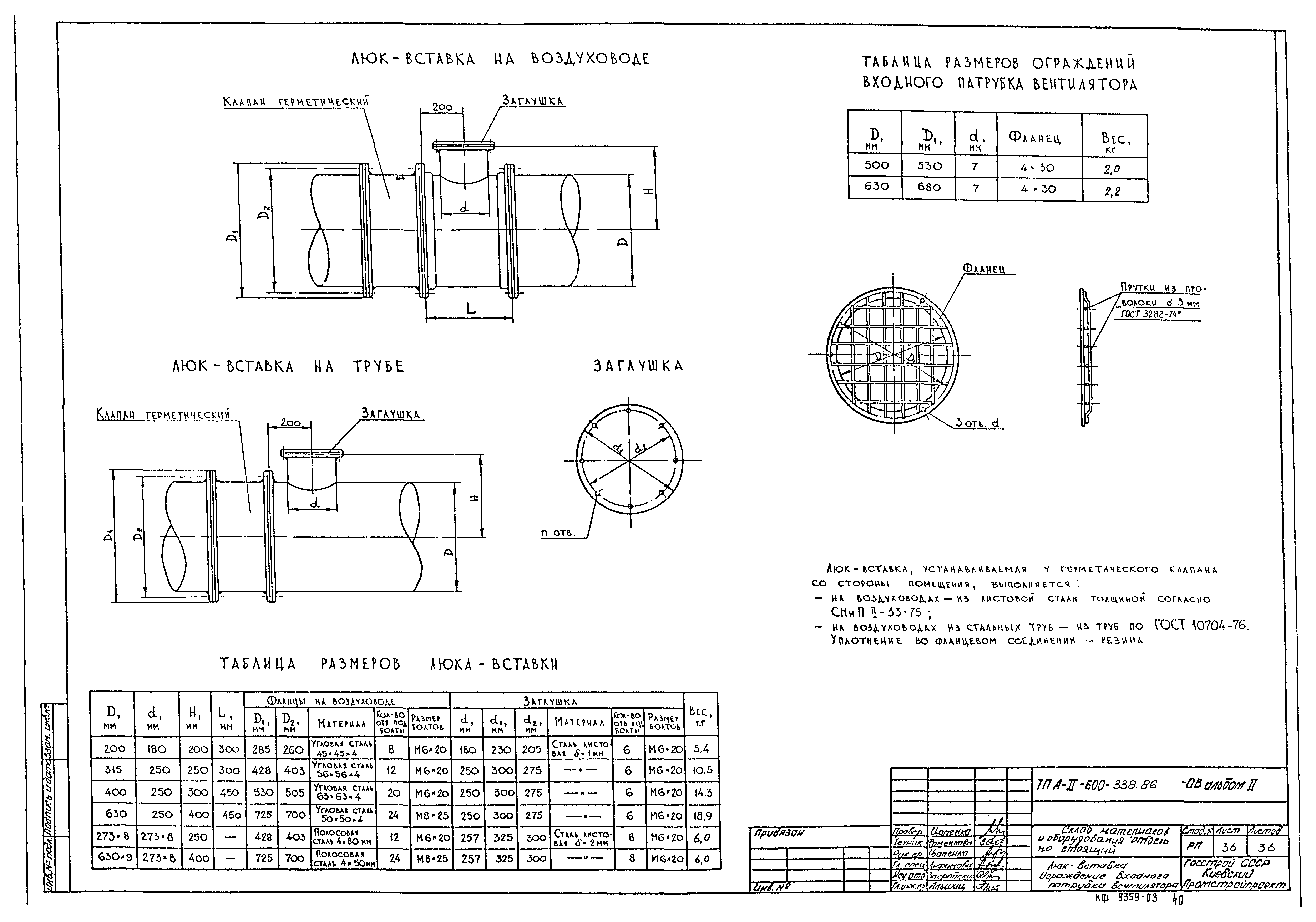 Типовой проект А-II-600-338.86