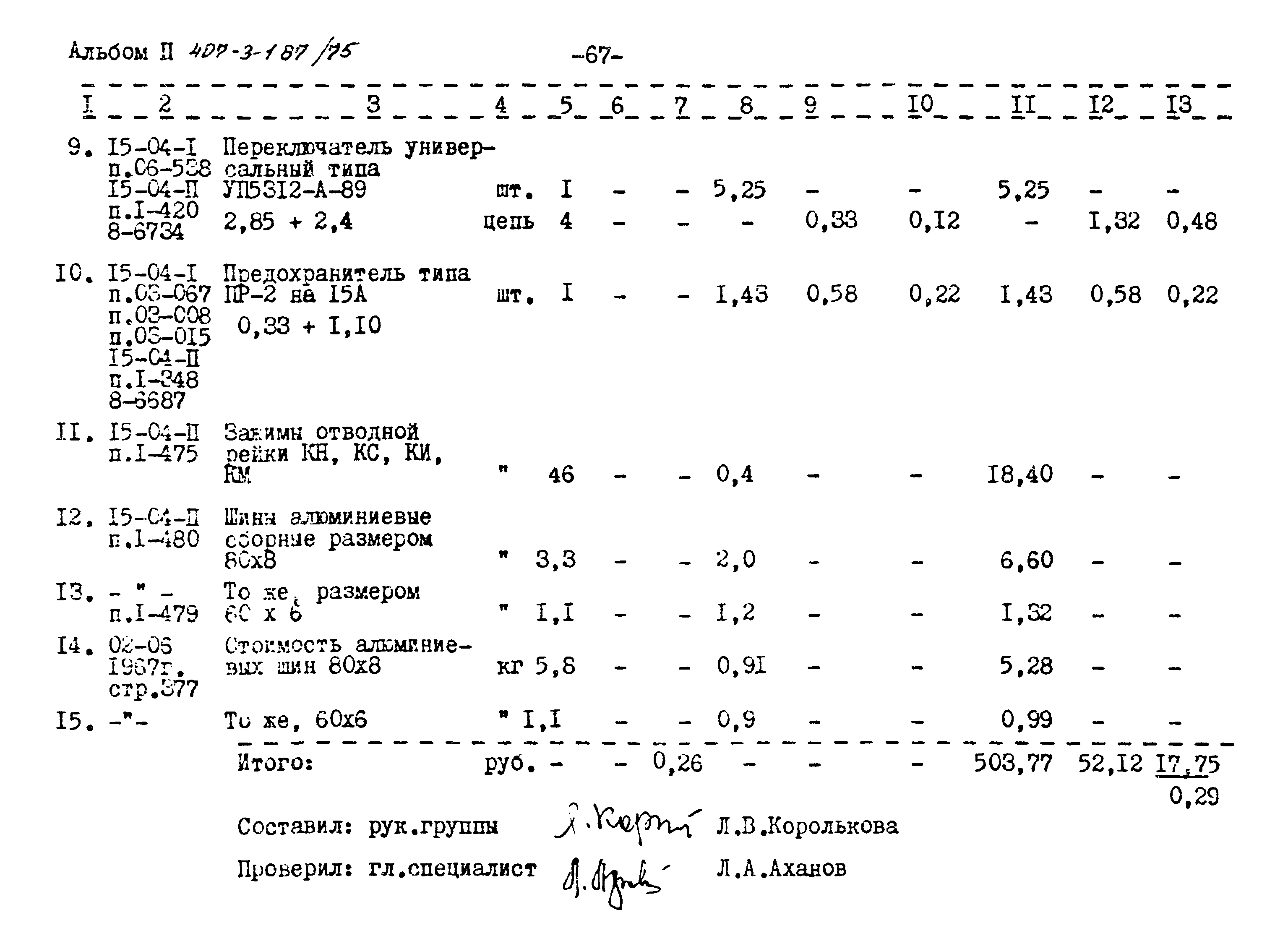 Типовой проект 407-3-187/75
