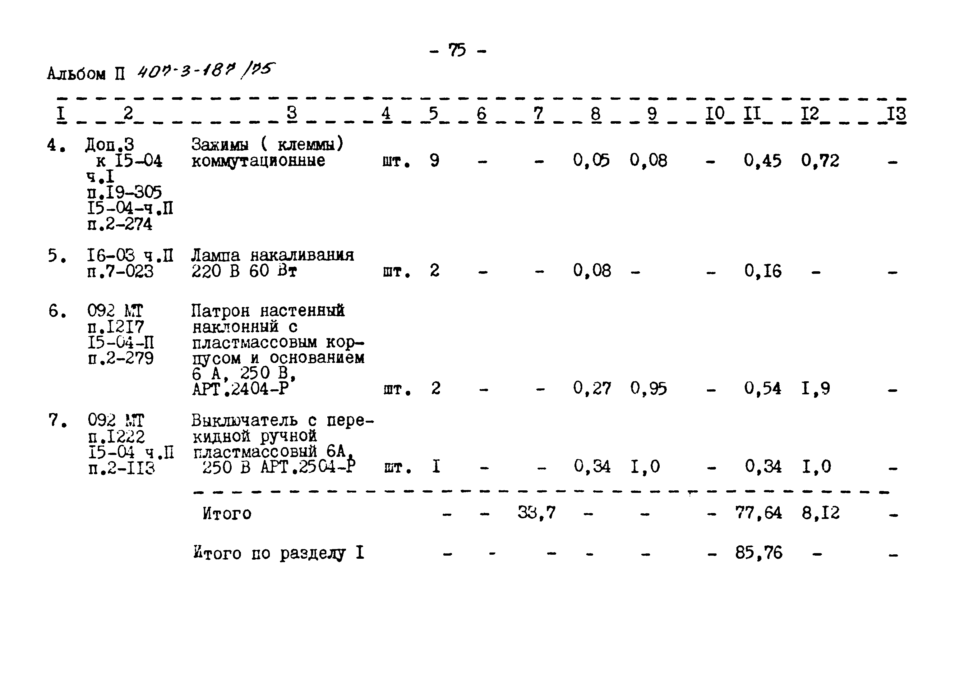Типовой проект 407-3-187/75