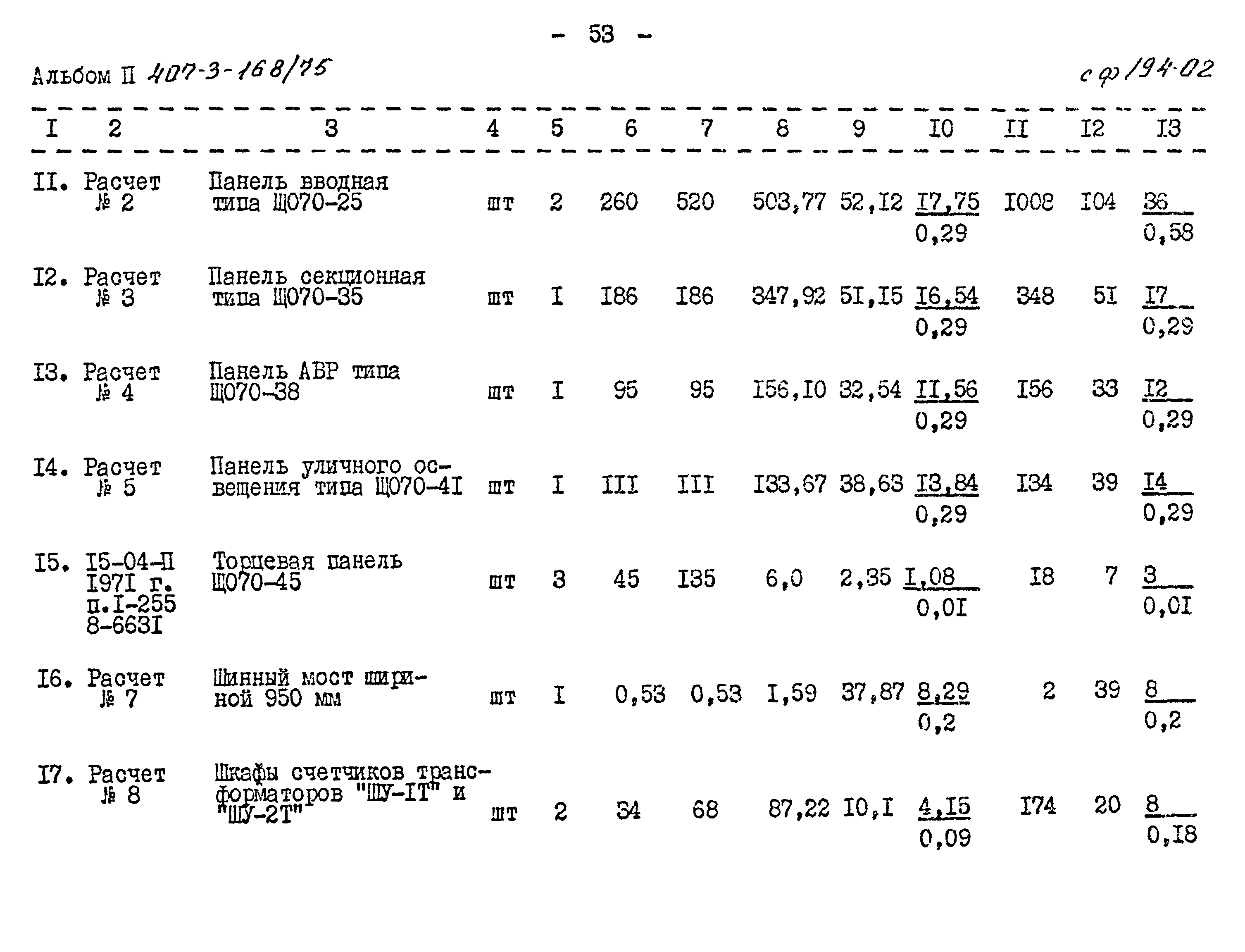 Типовой проект 407-3-168/75