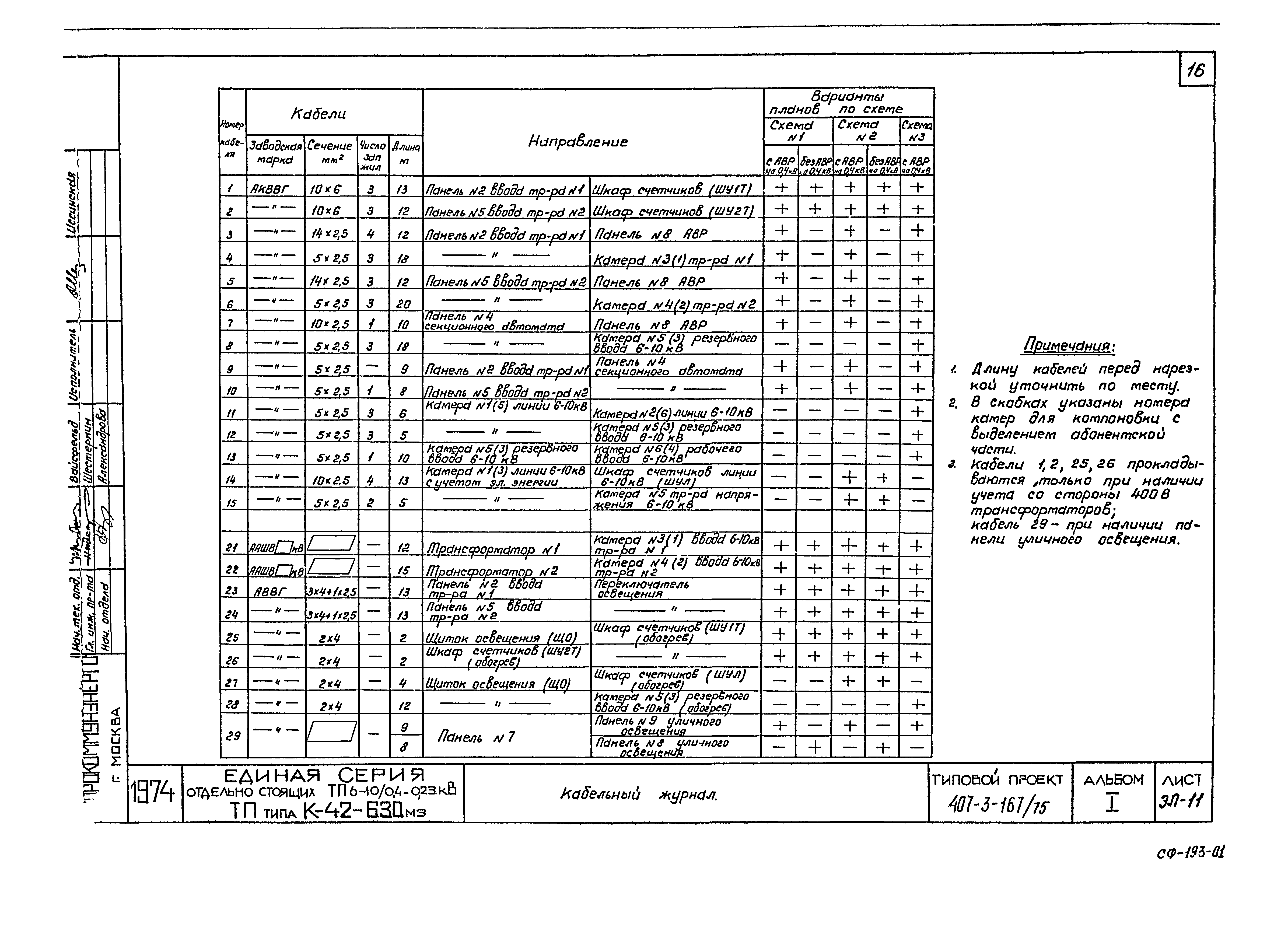 Типовой проект 407-3-167/75