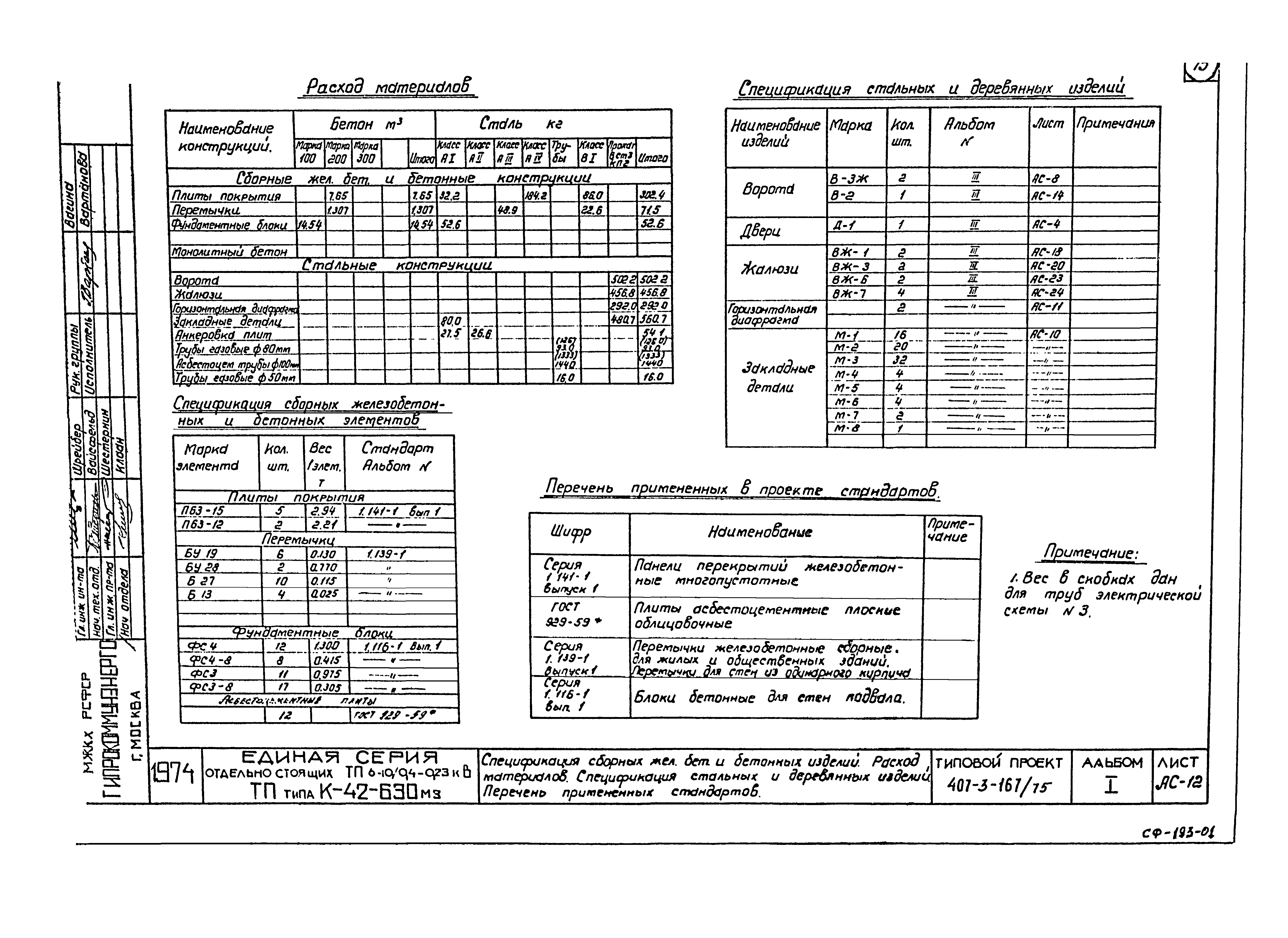 Типовой проект 407-3-167/75