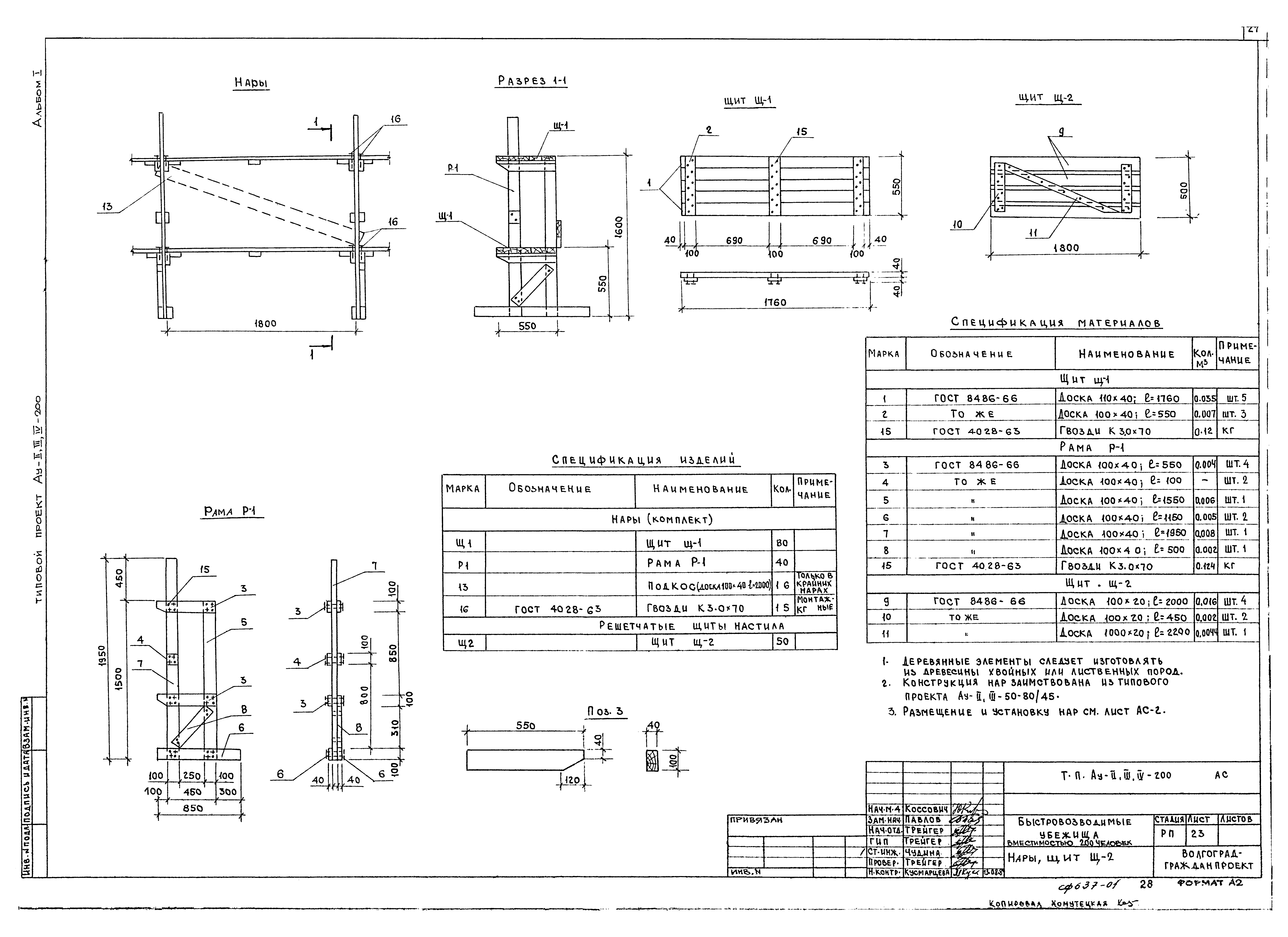 Типовой проект Ау-II,III,IV-200-51.84