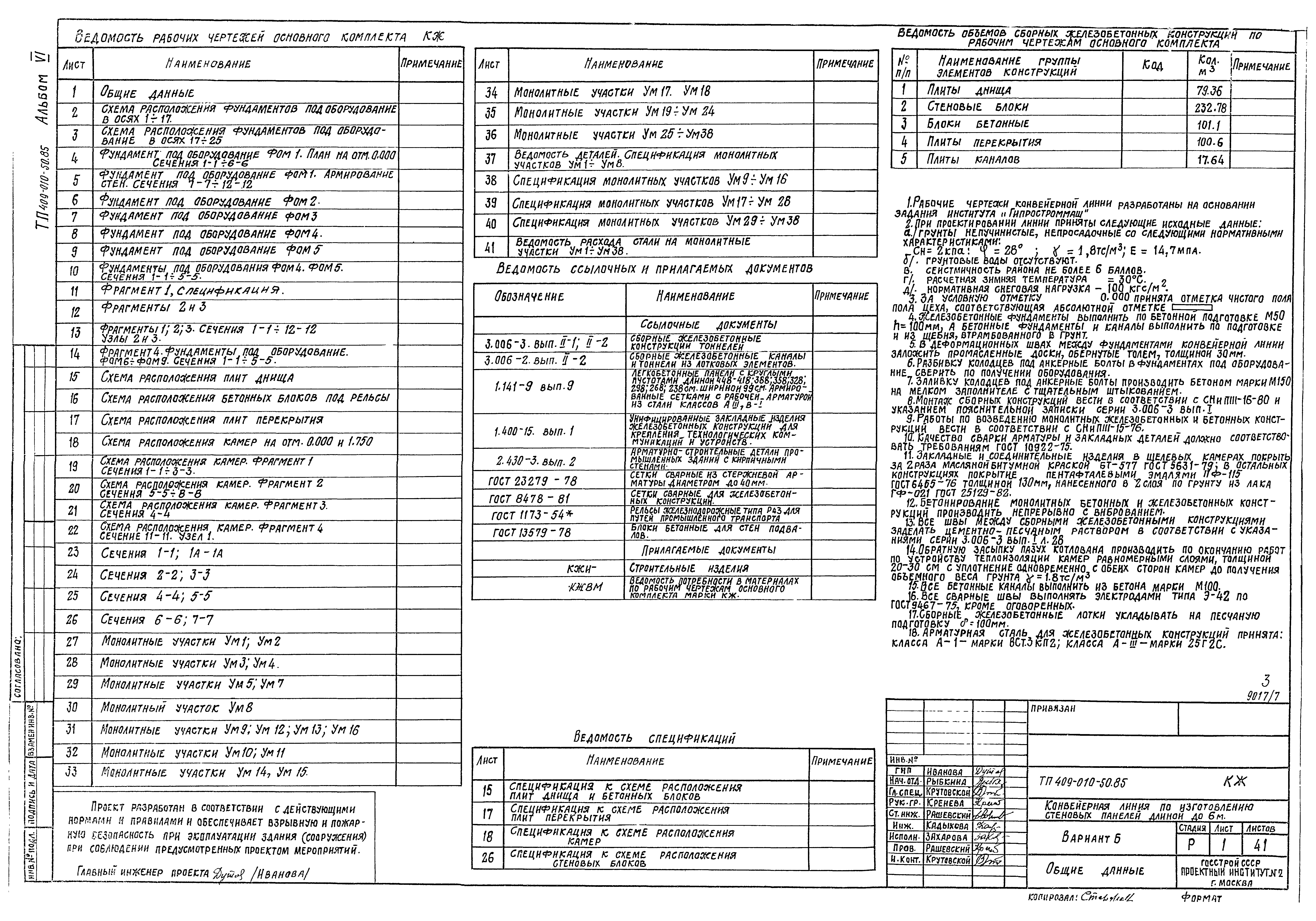 Типовые проектные решения 409-010-50.85